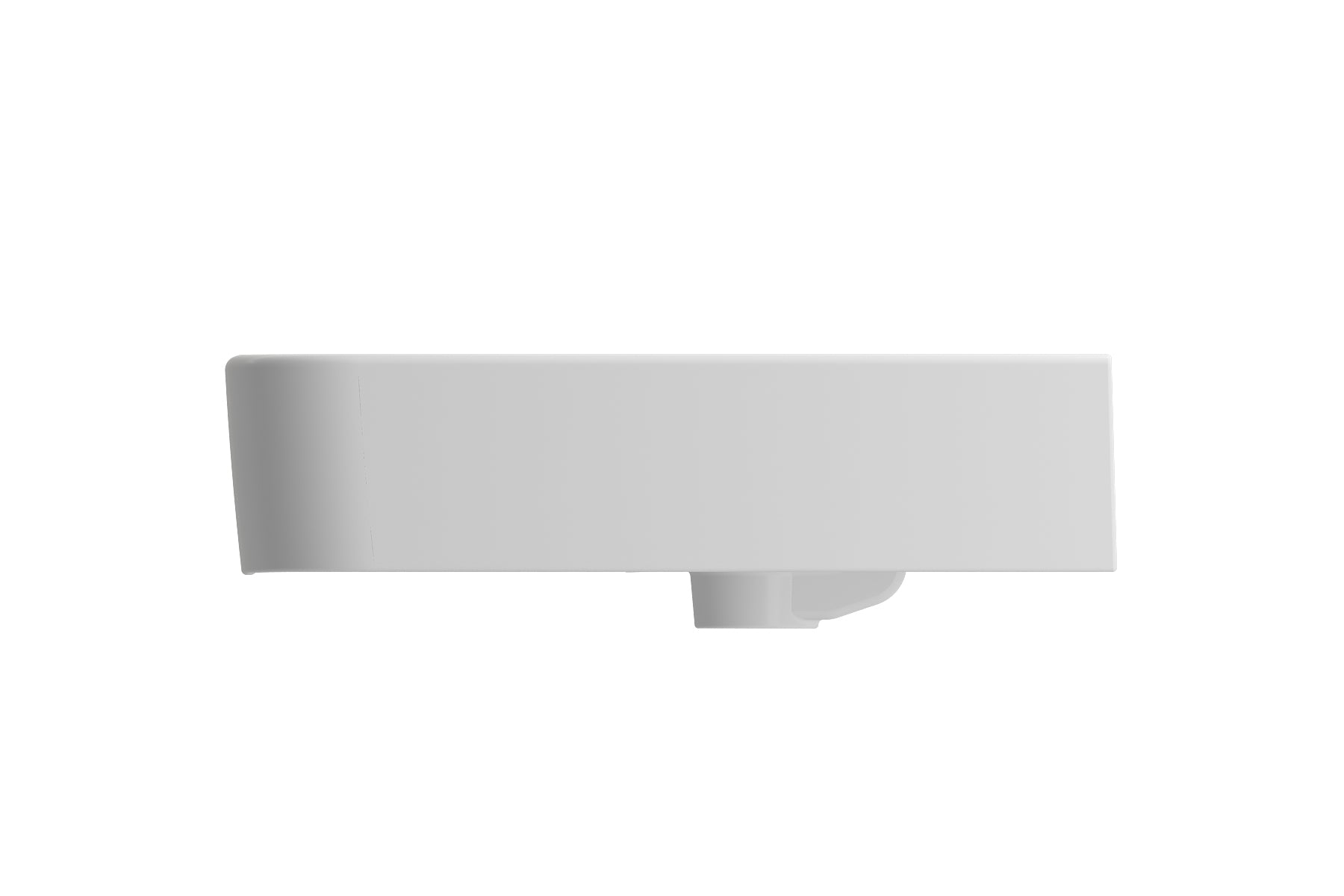 BOCCHI Parma 26" Rectangle Wallmount Fireclay Bathroom Sink, Matte White, 3 Faucet Hole, 1123-002-0127
