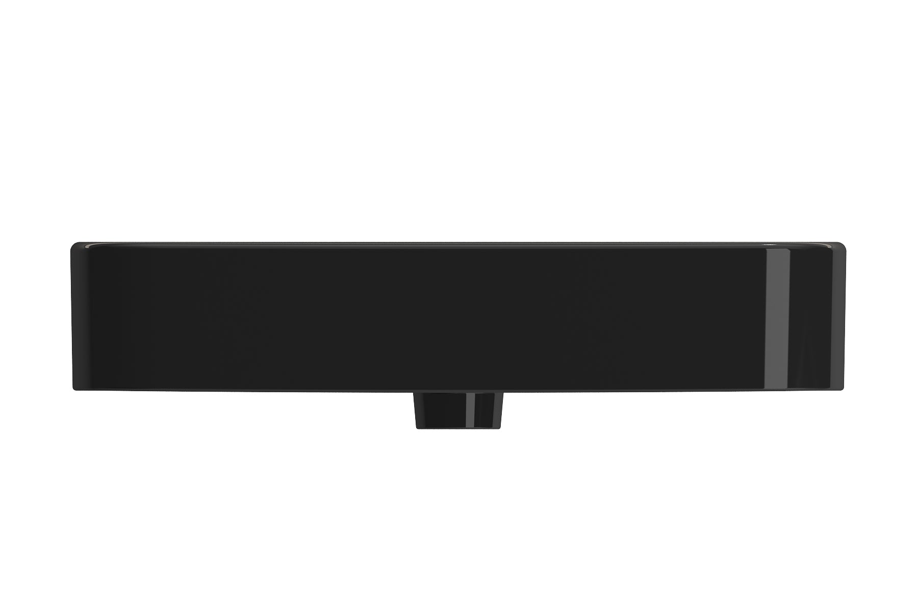 BOCCHI Parma 26" Rectangle Wallmount Fireclay Bathroom Sink, Black, 3 Faucet Hole, 1123-005-0127