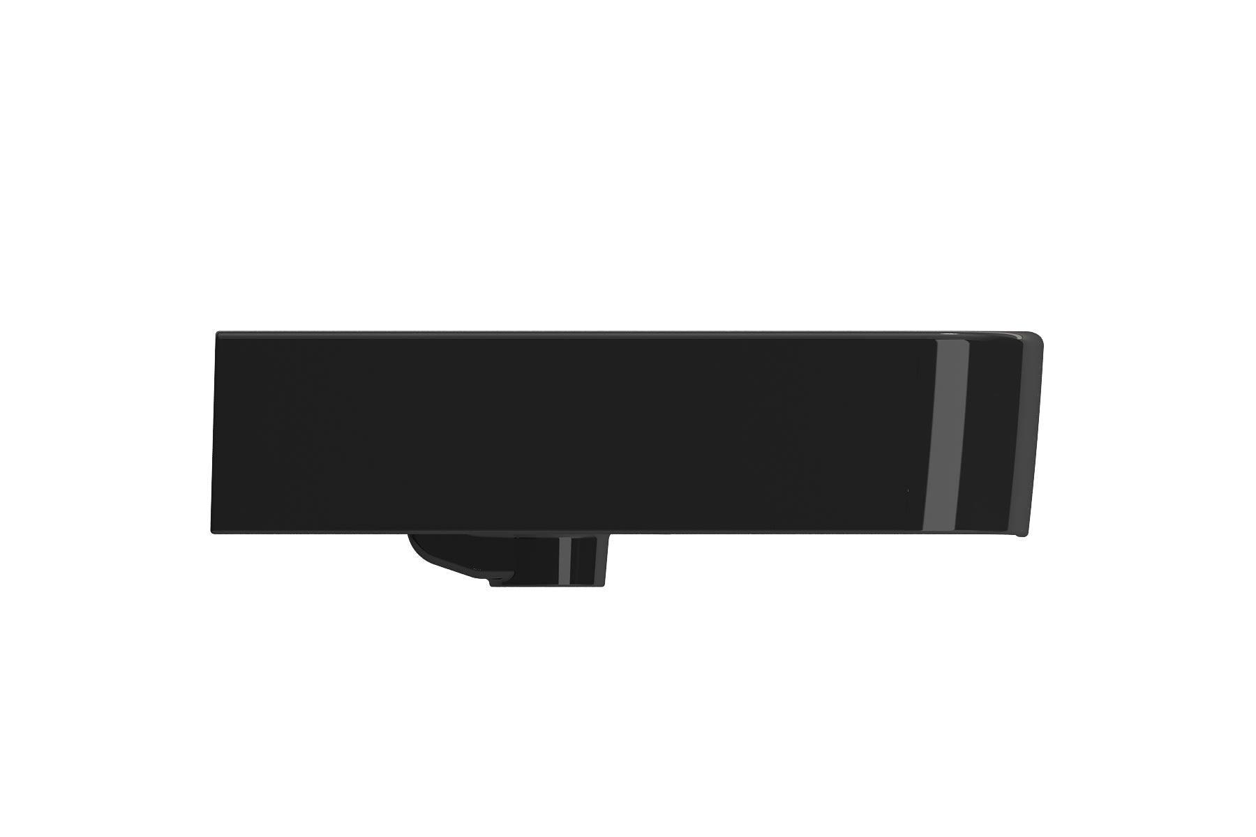 BOCCHI Parma 26" Rectangle Wallmount Fireclay Bathroom Sink, Black, 3 Faucet Hole, 1123-005-0127
