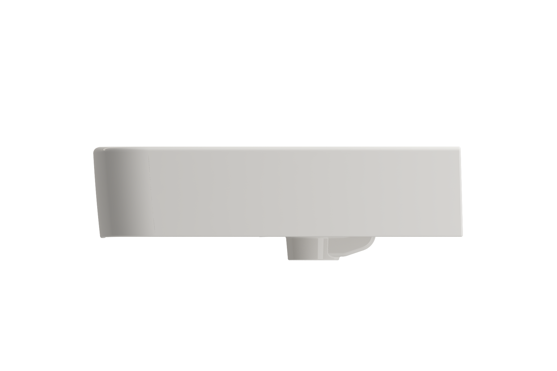 BOCCHI Parma 26" Rectangle Wallmount Fireclay Bathroom Sink, Biscuit, Single Faucet Hole, 1123-014-0126