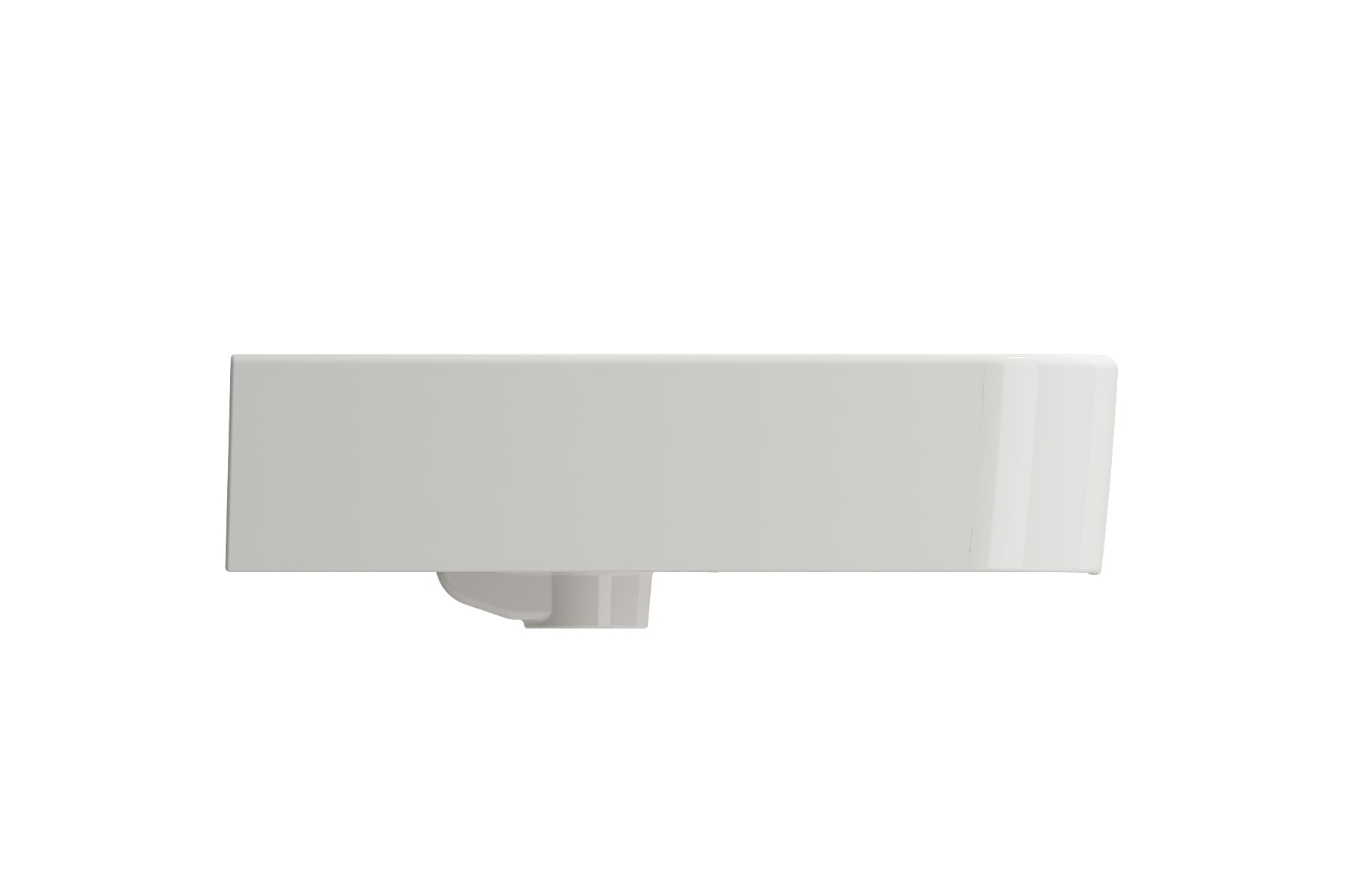 BOCCHI Parma 26" Rectangle Wallmount Fireclay Bathroom Sink, Biscuit, 3 Faucet Hole, 1123-014-0127