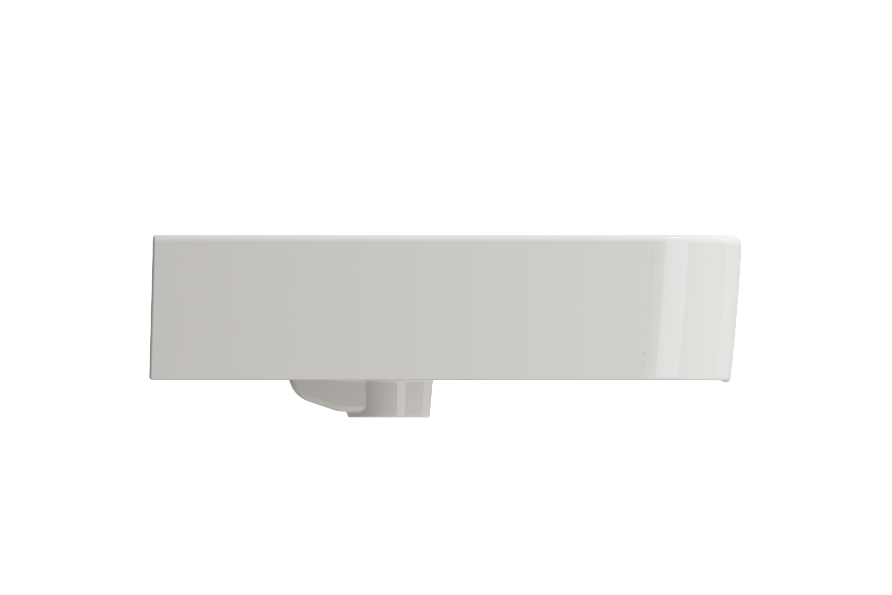 BOCCHI Parma 26" Rectangle Wallmount Fireclay Bathroom Sink, Biscuit, 3 Faucet Hole, 1123-014-0127