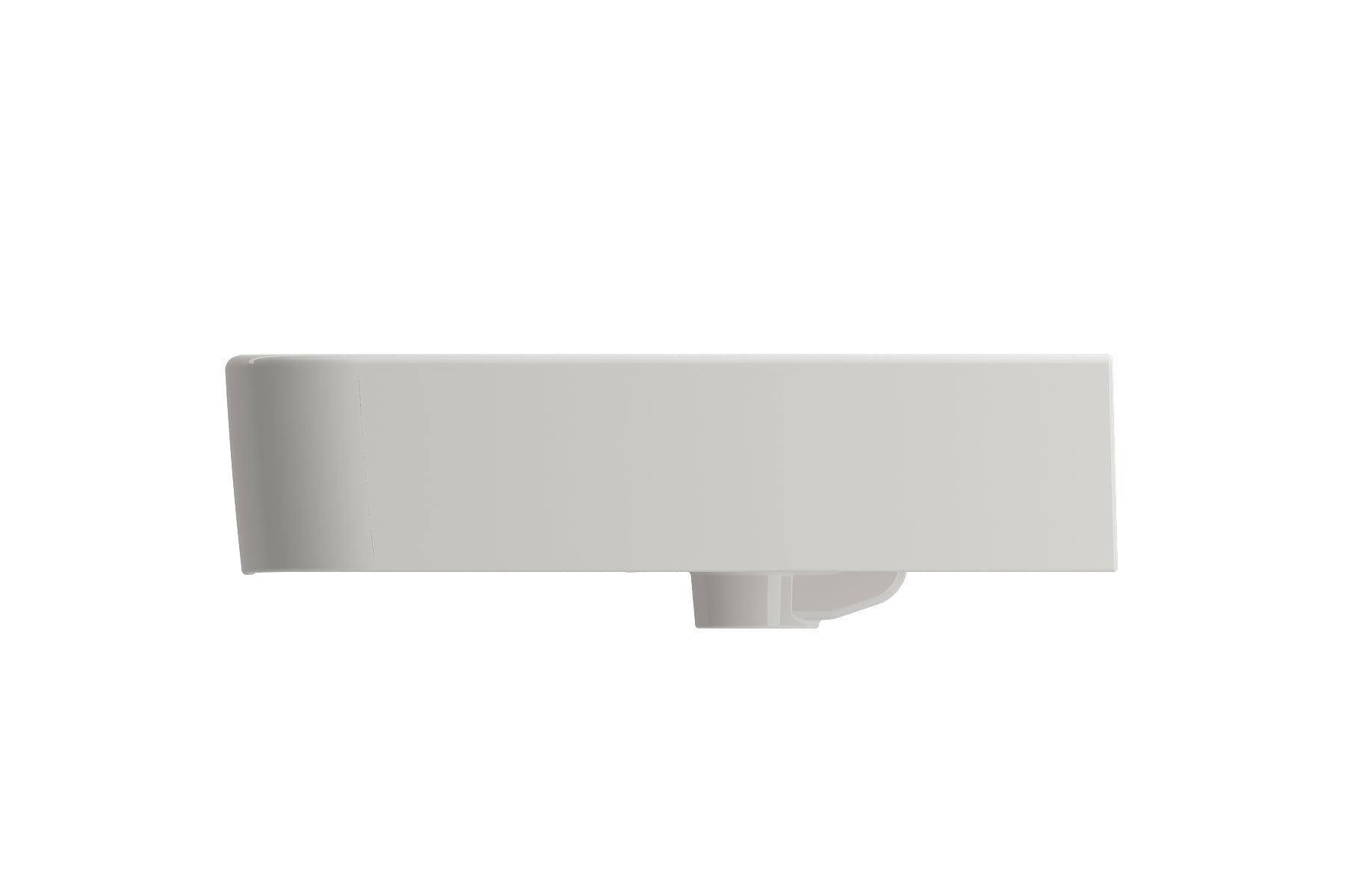 BOCCHI Parma 26" Rectangle Wallmount Fireclay Bathroom Sink, Biscuit, 3 Faucet Hole, 1123-014-0127