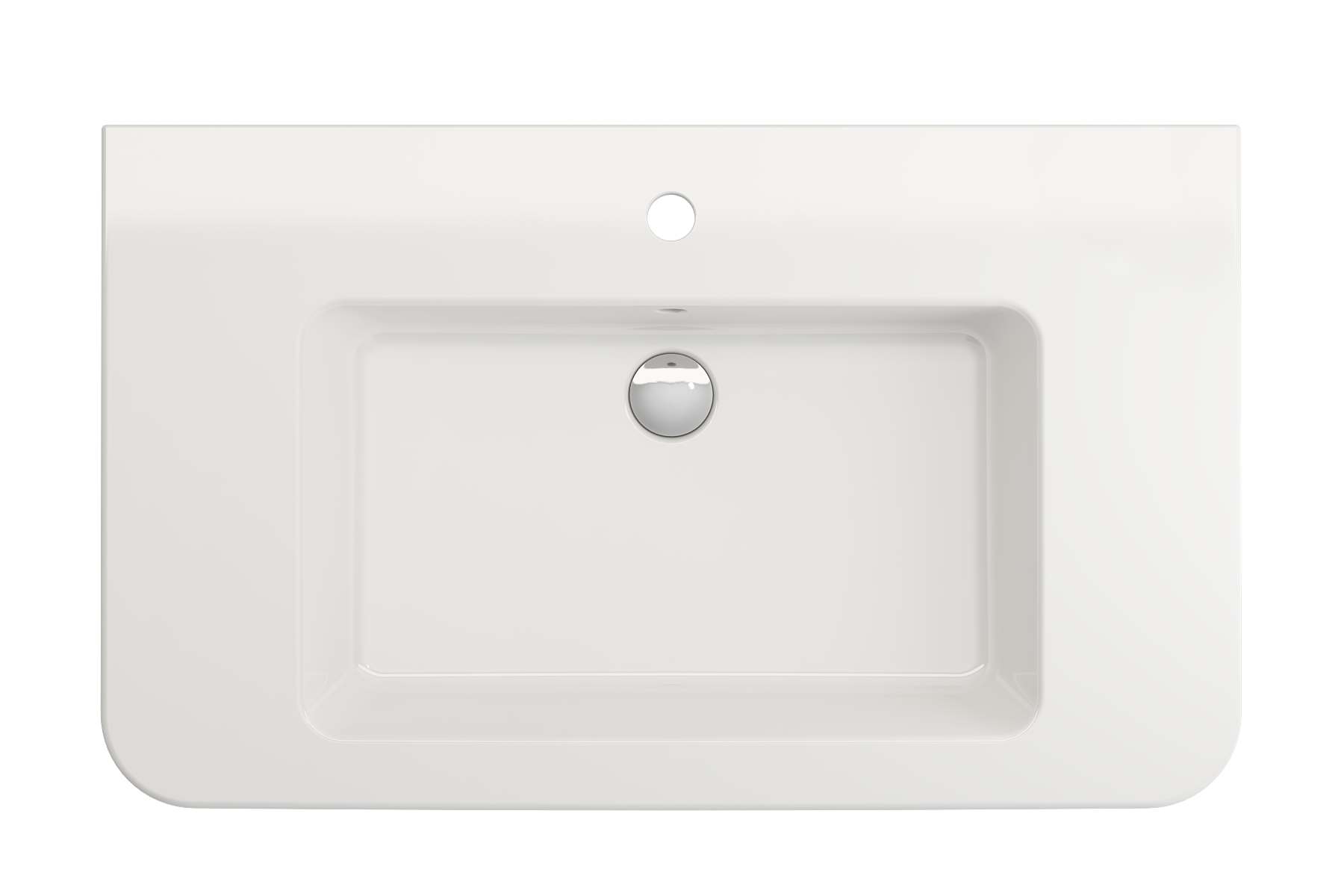 BOCCHI Parma 34" Rectangle Wallmount Fireclay Bathroom Sink, White, Single Faucet Hole, 1124-001-0126