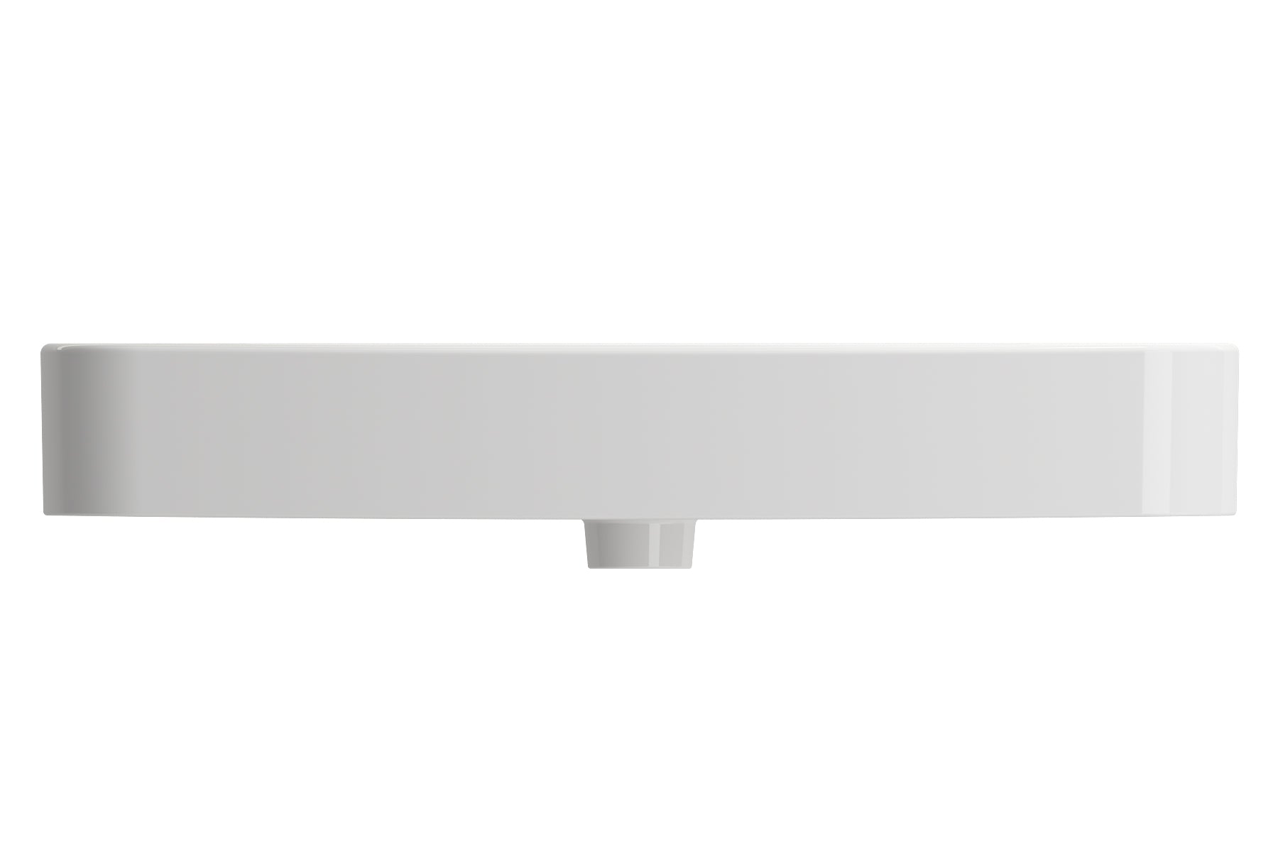BOCCHI Parma 34" Rectangle Wallmount Fireclay Bathroom Sink, White, 3 Faucet Hole, 1124-001-0127