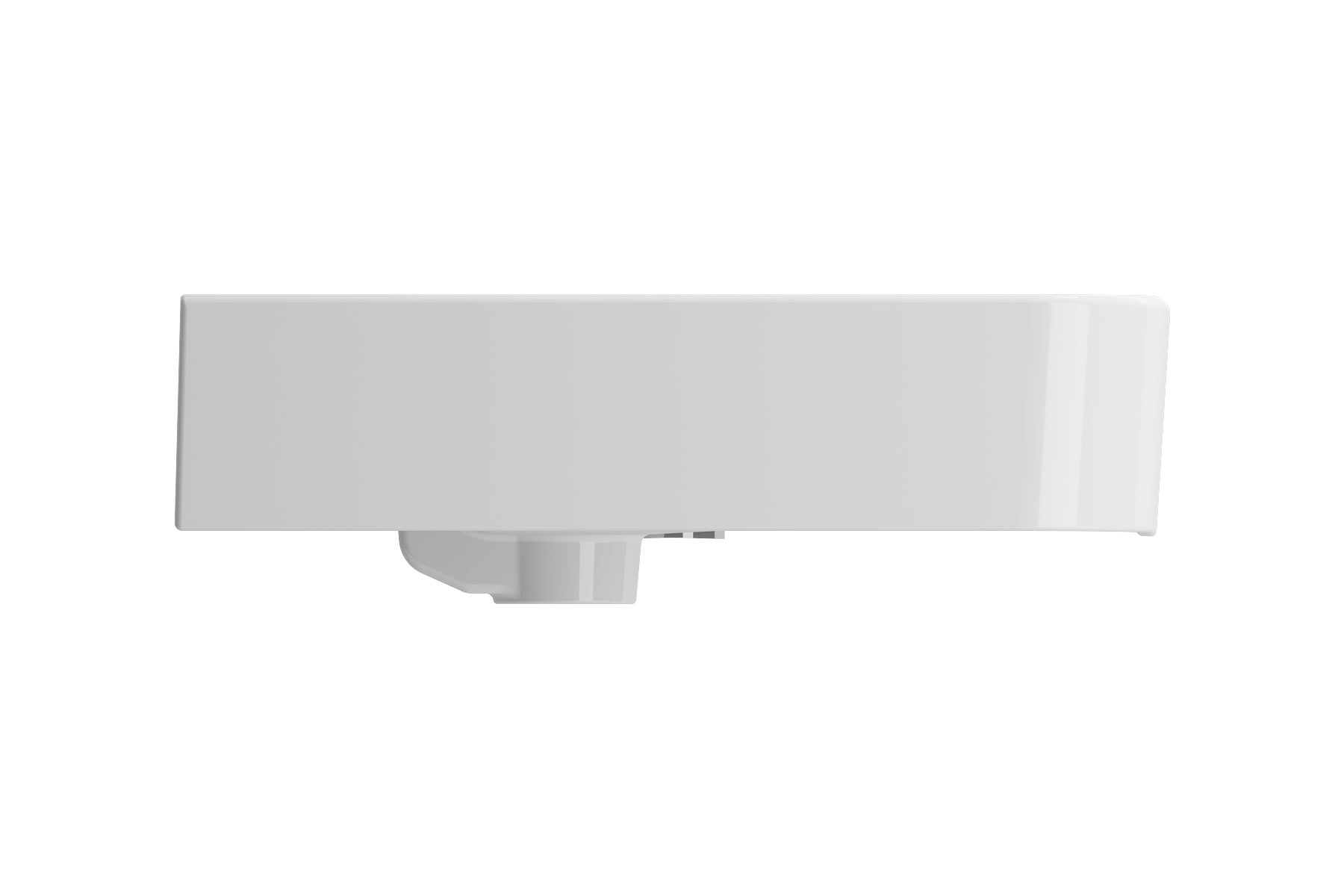 BOCCHI Parma 34" Rectangle Wallmount Fireclay Bathroom Sink, White, 3 Faucet Hole, 1124-001-0127