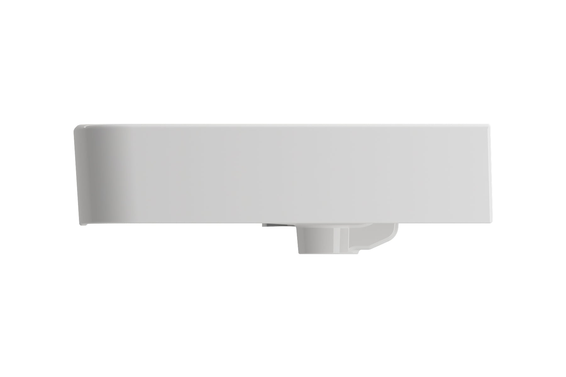 BOCCHI Parma 34" Rectangle Wallmount Fireclay Bathroom Sink, White, 3 Faucet Hole, 1124-001-0127