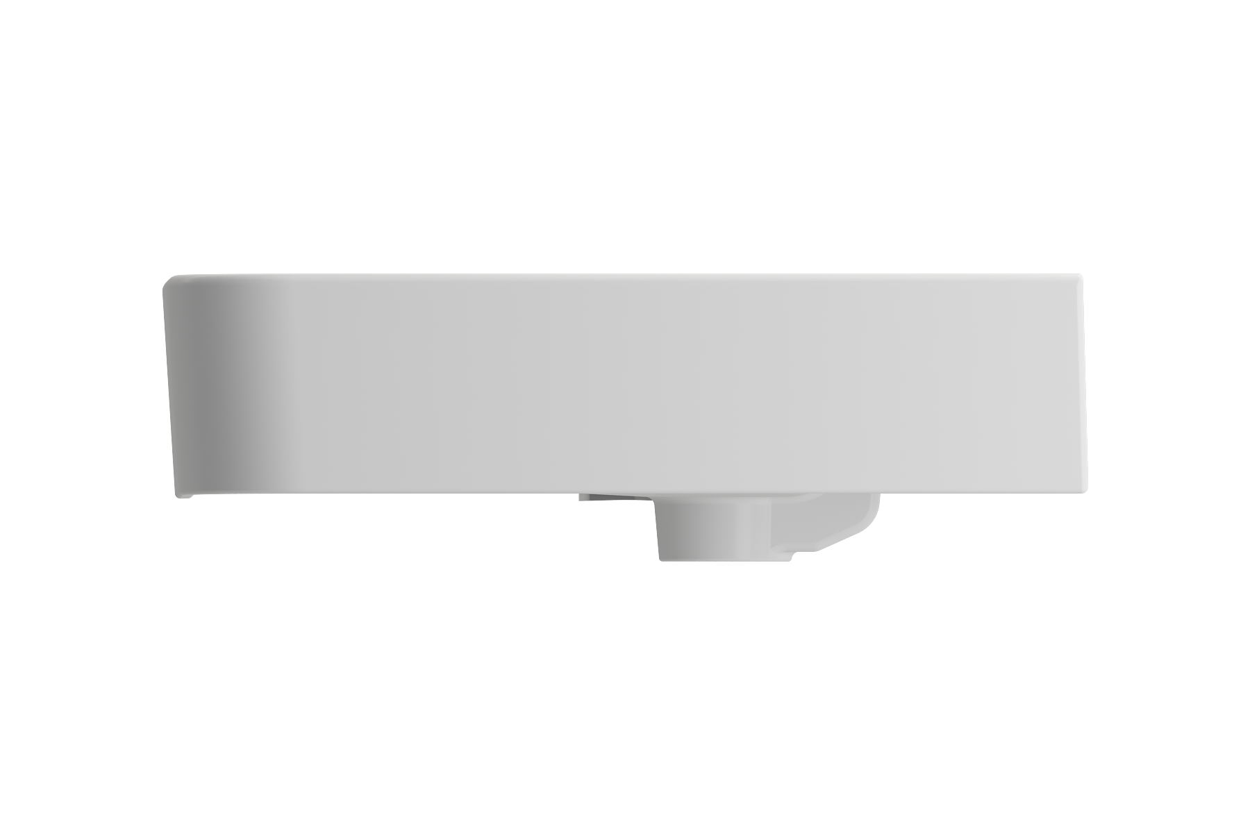 BOCCHI Parma 34" Rectangle Wallmount Fireclay Bathroom Sink, Matte White, Single Faucet Hole, 1124-002-0126