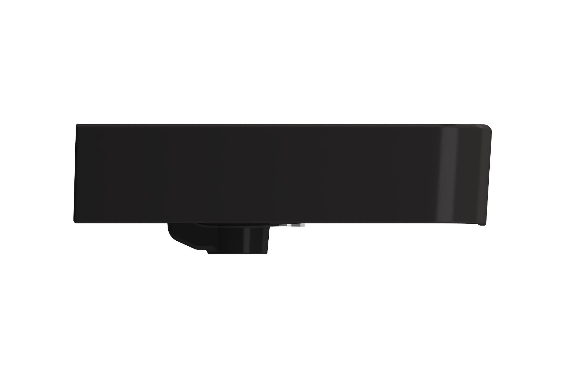 BOCCHI Parma 34" Rectangle Wallmount Fireclay Bathroom Sink, Matte Black, Single Faucet Hole, 1124-004-0126