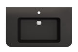 BOCCHI Parma 34" Rectangle Wallmount Fireclay Bathroom Sink, Matte Black, Single Faucet Hole, 1124-004-0126