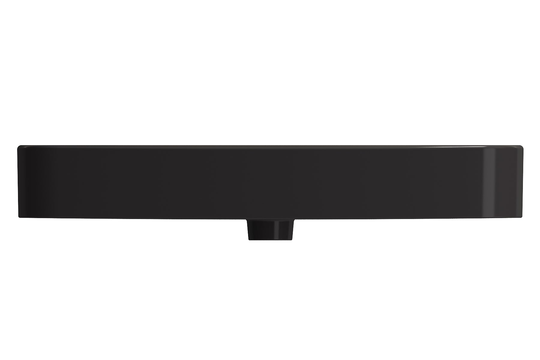 BOCCHI Parma 34" Rectangle Wallmount Fireclay Bathroom Sink, Matte Black, 3 Faucet Hole, 1124-004-0127