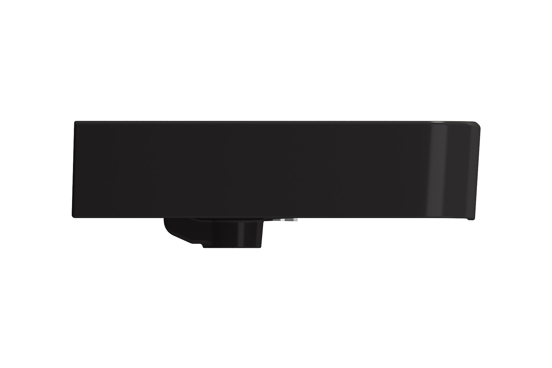 BOCCHI Parma 34" Rectangle Wallmount Fireclay Bathroom Sink, Matte Black, 3 Faucet Hole, 1124-004-0127