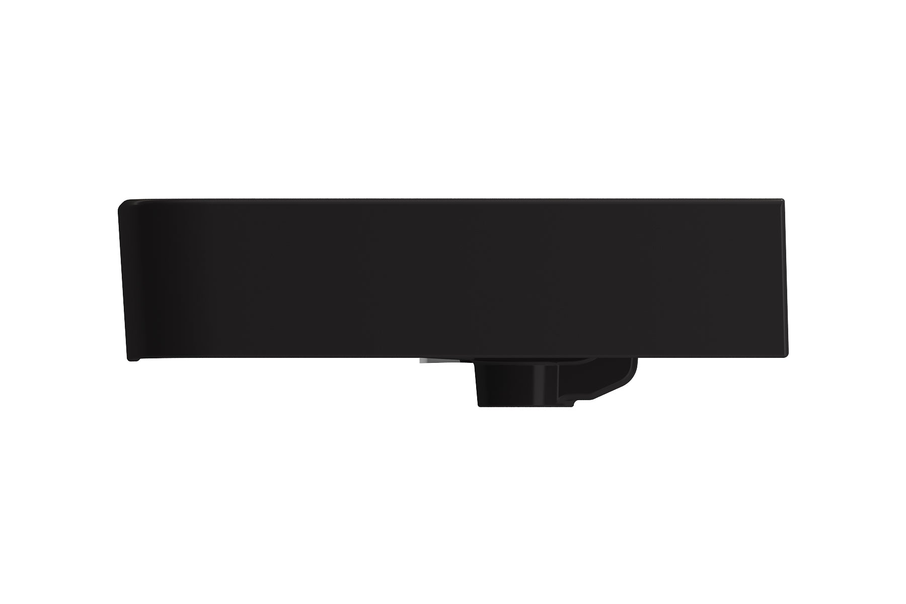 BOCCHI Parma 34" Rectangle Wallmount Fireclay Bathroom Sink, Matte Black, 3 Faucet Hole, 1124-004-0127