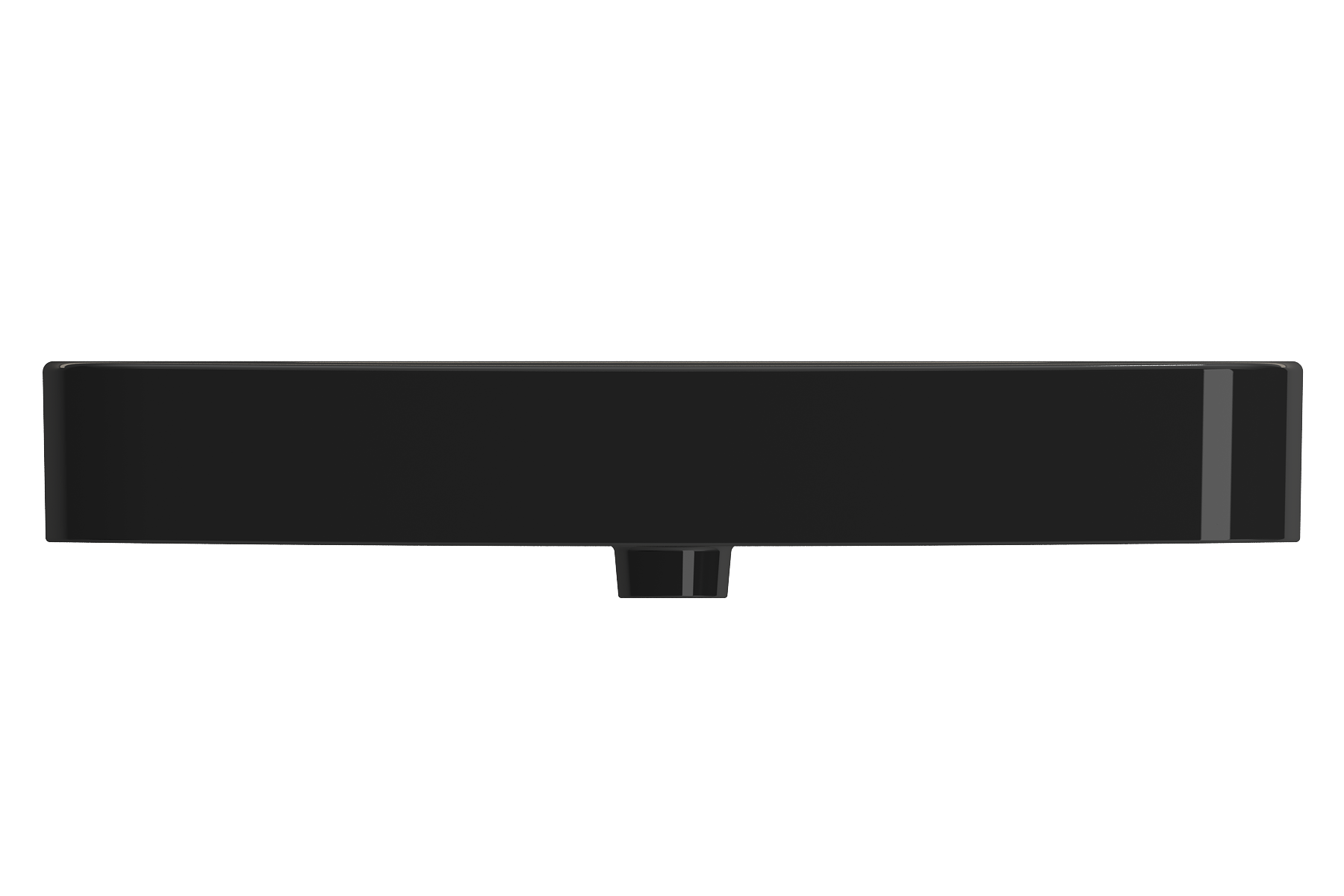 BOCCHI Parma 34" Rectangle Wallmount Fireclay Bathroom Sink, Black, Single Faucet Hole, 1124-005-0126