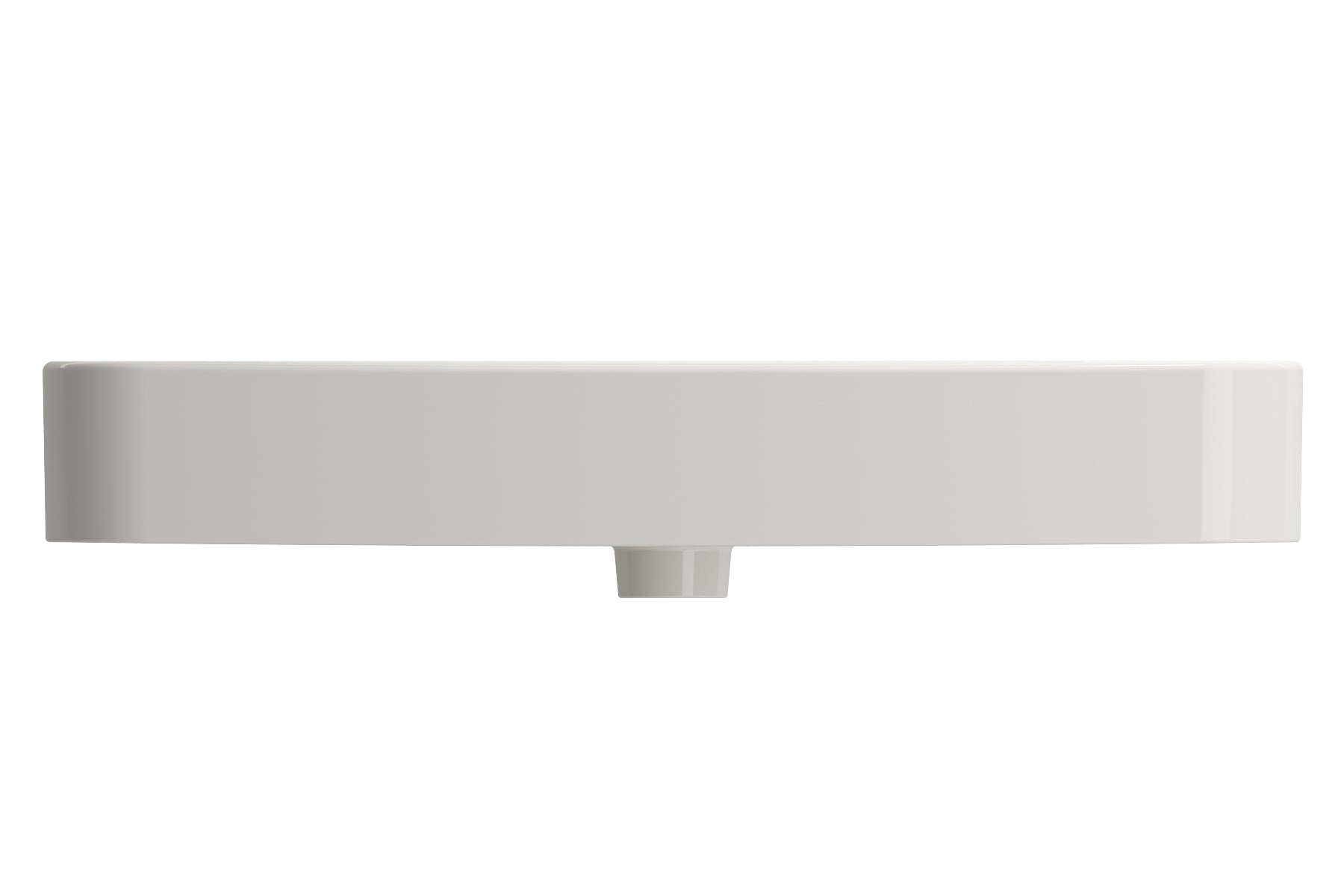BOCCHI Parma 34" Rectangle Wallmount Fireclay Bathroom Sink, Biscuit, 3 Faucet Hole, 1124-014-0127