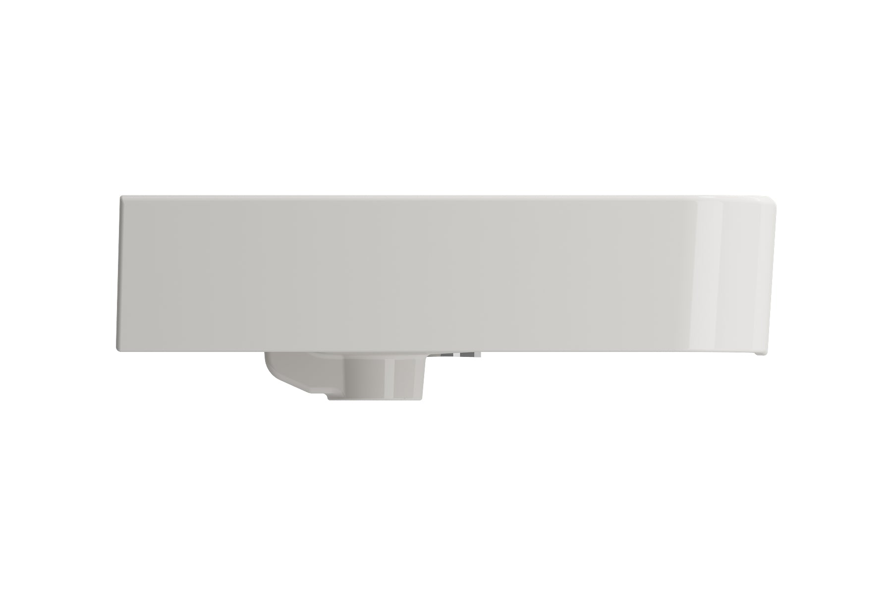 BOCCHI Parma 34" Rectangle Wallmount Fireclay Bathroom Sink, Biscuit, 3 Faucet Hole, 1124-014-0127