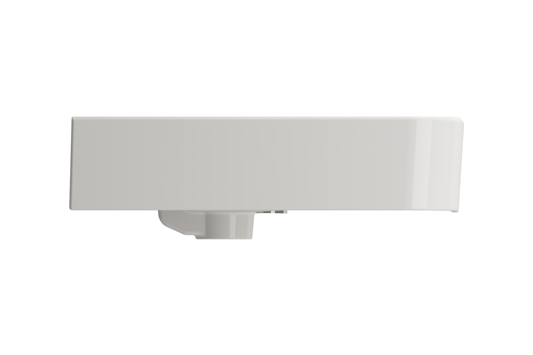 BOCCHI Parma 34" Rectangle Wallmount Fireclay Bathroom Sink, Biscuit, 3 Faucet Hole, 1124-014-0127