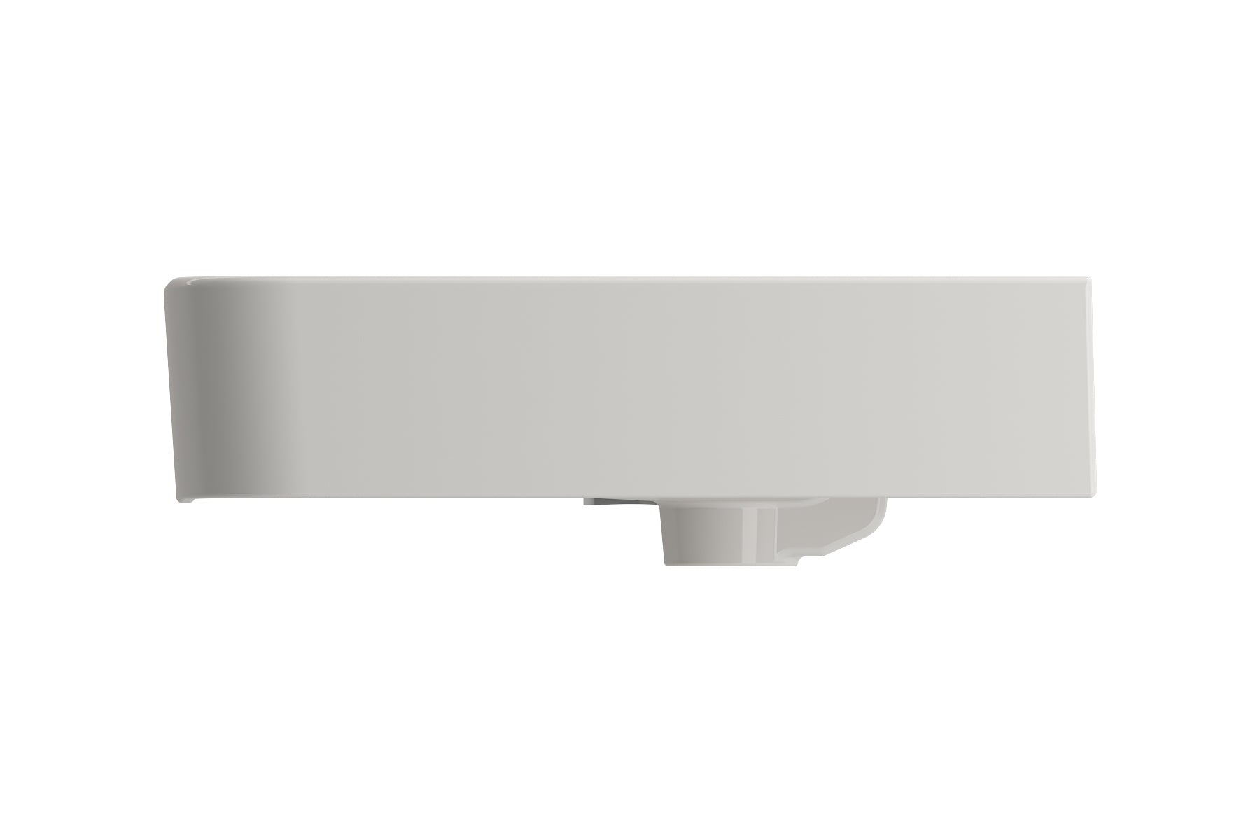BOCCHI Parma 34" Rectangle Wallmount Fireclay Bathroom Sink, Biscuit, 3 Faucet Hole, 1124-014-0127