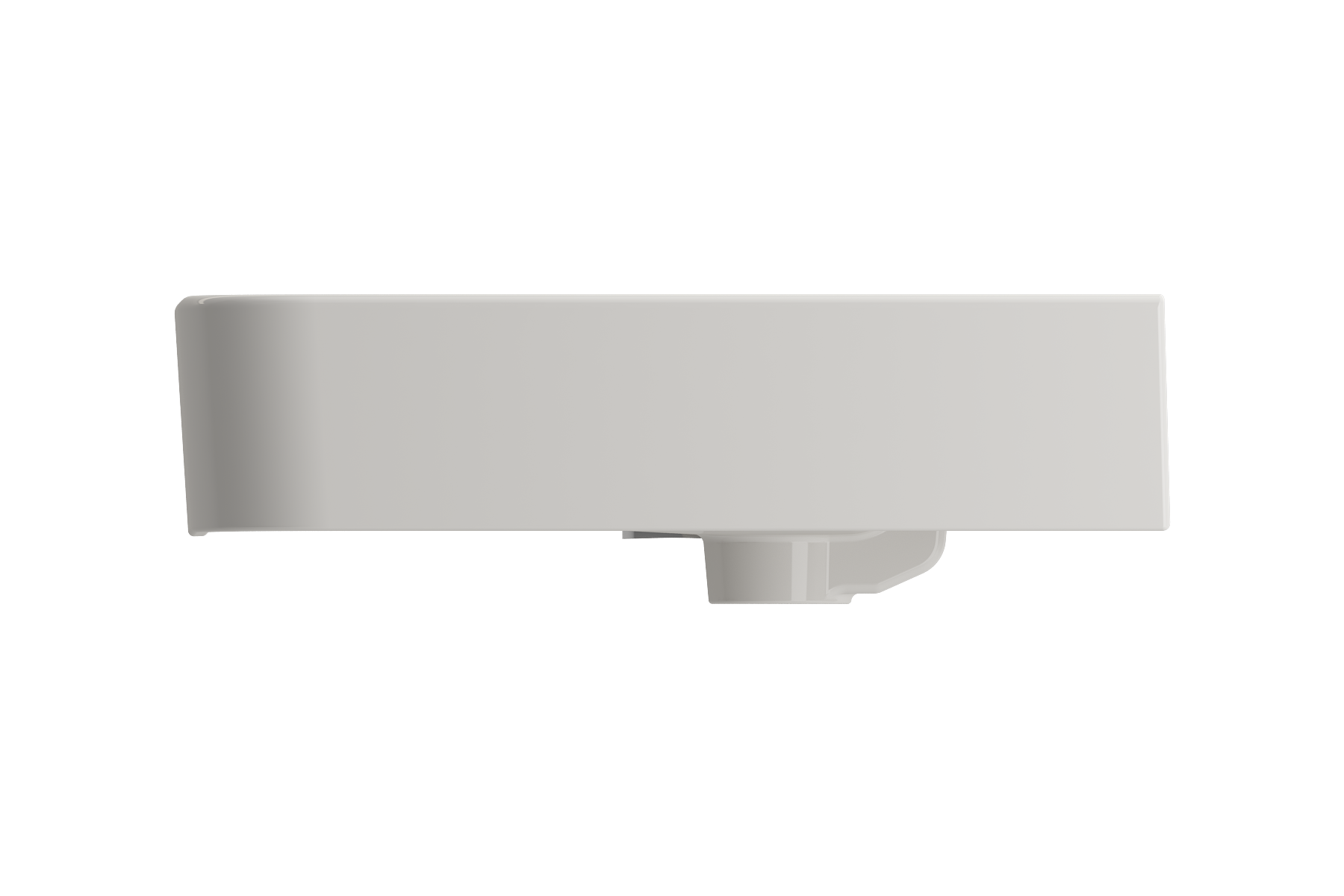 BOCCHI Parma 34" Rectangle Wallmount Fireclay Bathroom Sink, Biscuit, 3 Faucet Hole, 1124-014-0127