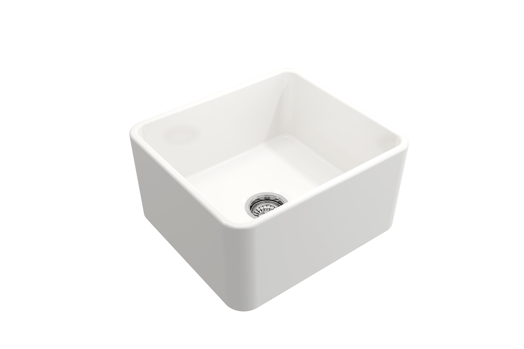 BOCCHI Classico 20" Fireclay Farmhouse Apron Single Bowl Kitchen Sink, White, 1136-001-0120
