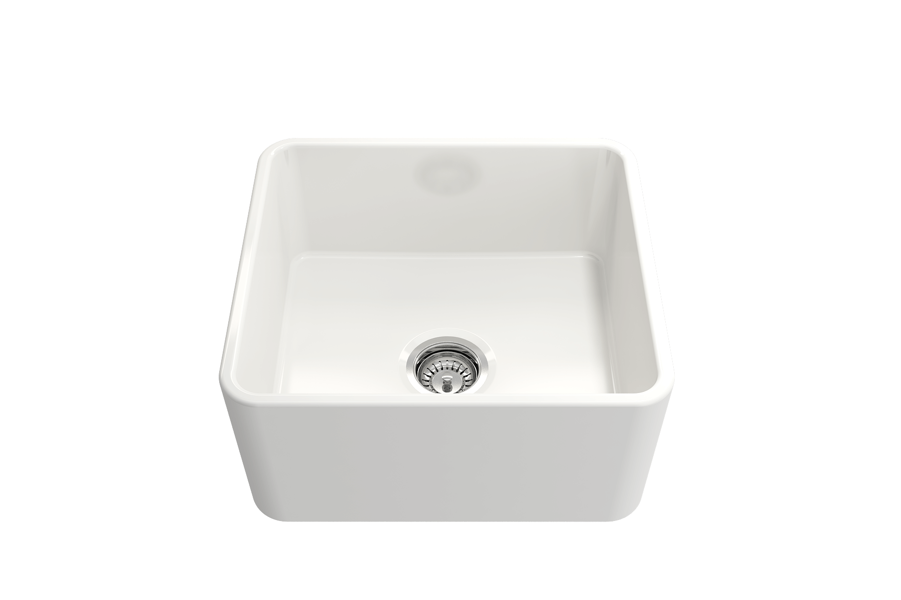 BOCCHI Classico 20" Fireclay Farmhouse Apron Single Bowl Kitchen Sink, White, 1136-001-0120