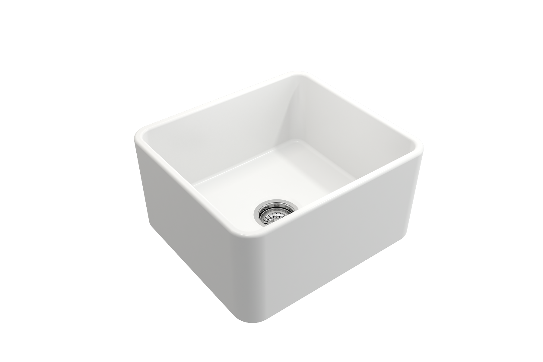 BOCCHI Classico 20" Fireclay Farmhouse Apron Single Bowl Kitchen Sink, Matte White, 1136-002-0120