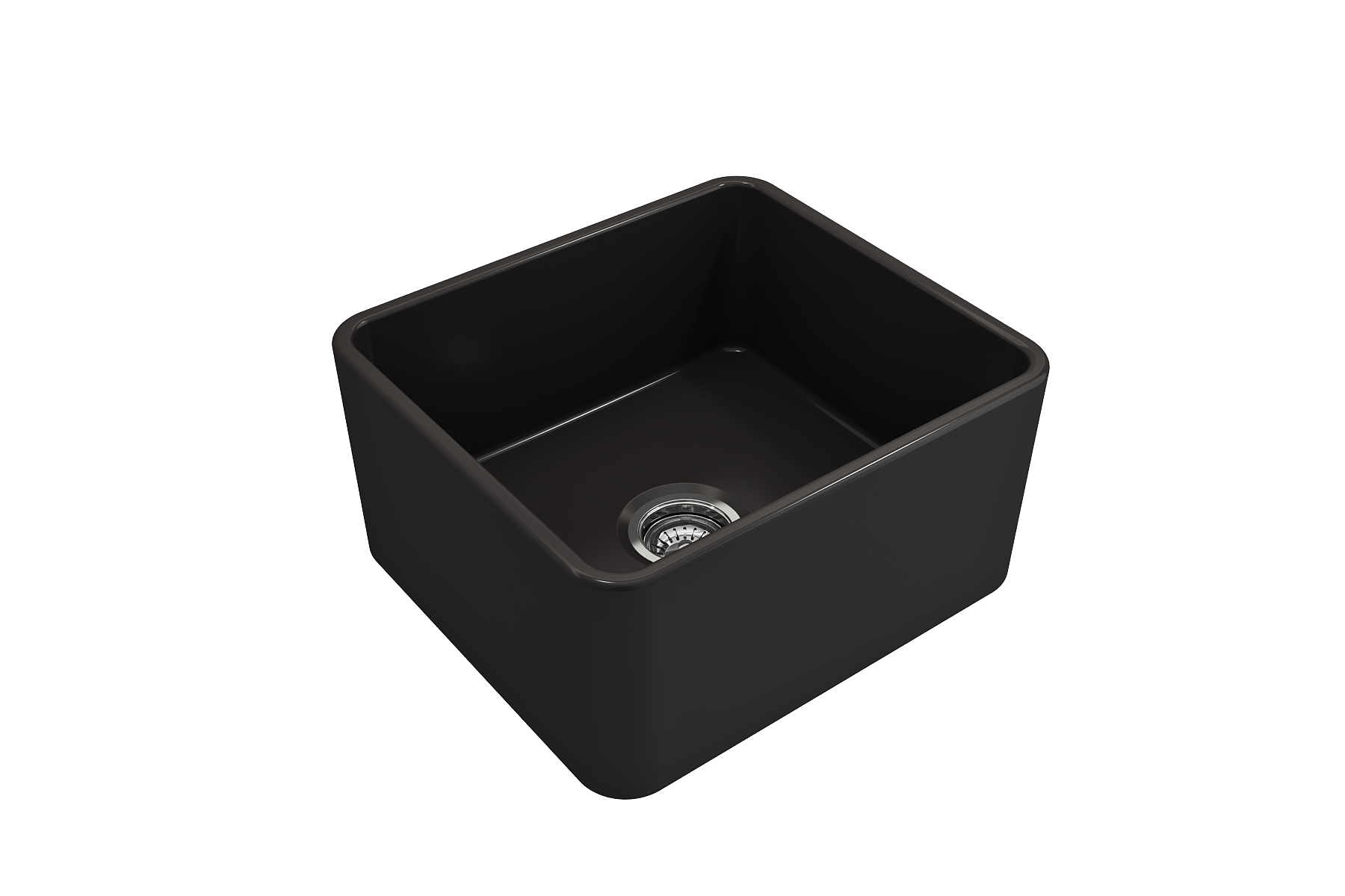 BOCCHI Classico 20" Fireclay Farmhouse Apron Single Bowl Kitchen Sink, Matte Black, 1136-004-0120