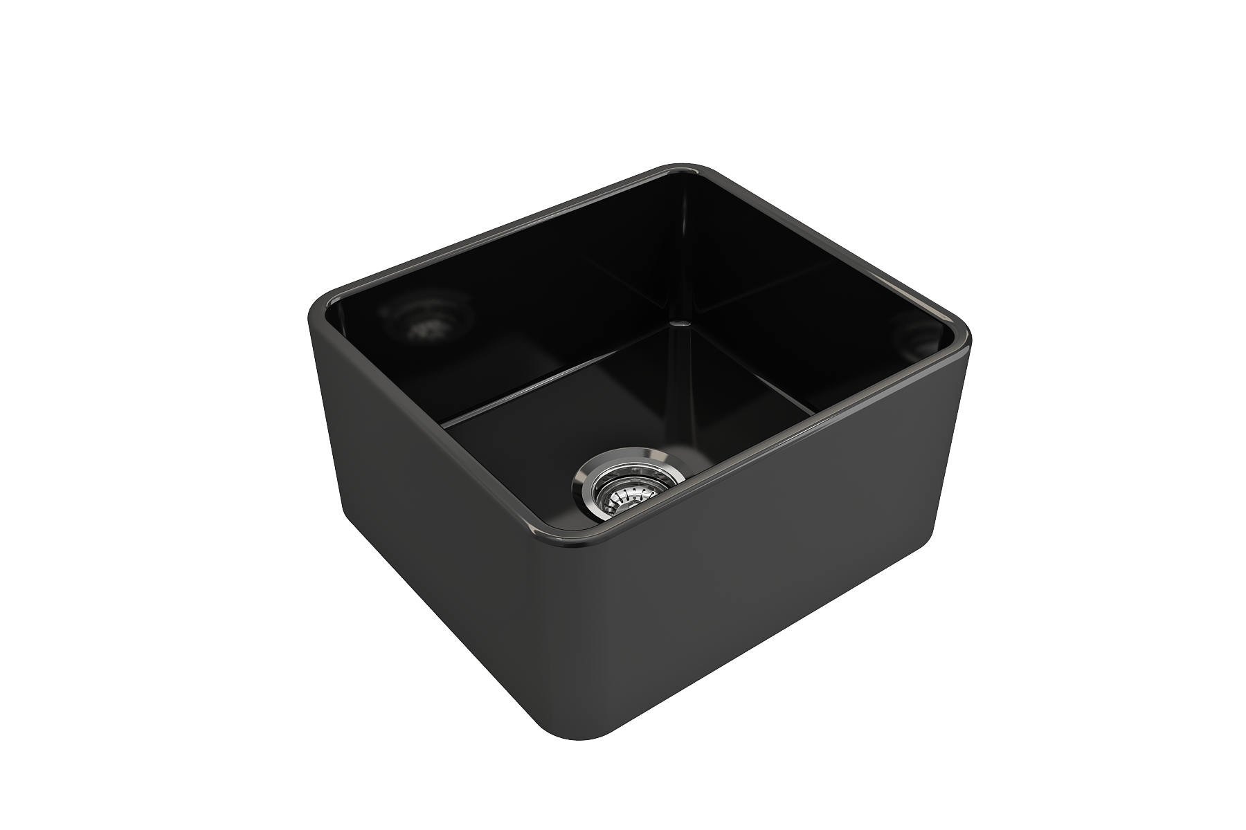 BOCCHI Classico 20" Fireclay Farmhouse Apron Single Bowl Kitchen Sink, Black, 1136-005-0120