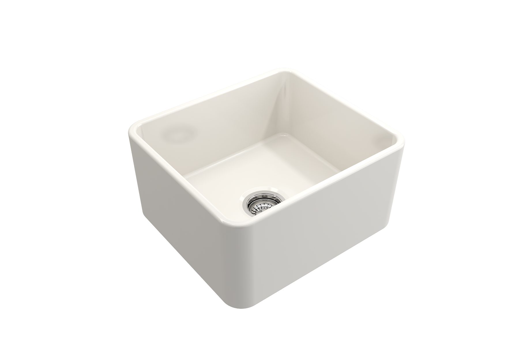 BOCCHI Classico 20" Fireclay Farmhouse Apron Single Bowl Kitchen Sink, Biscuit, 1136-014-0120