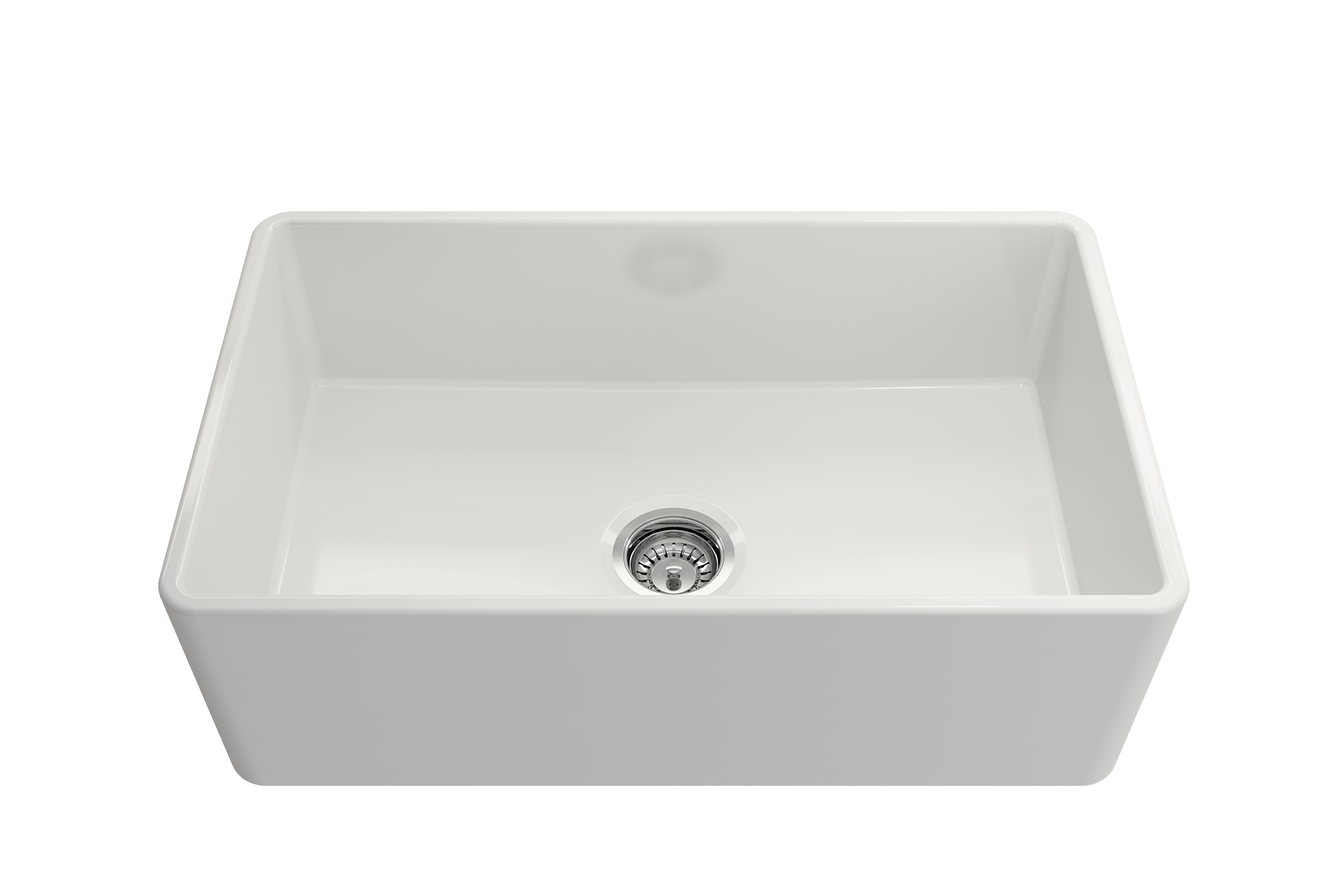 BOCCHI Classico 30" Fireclay Farmhouse Apron Single Bowl Kitchen Sink, White, 1138-001-0120