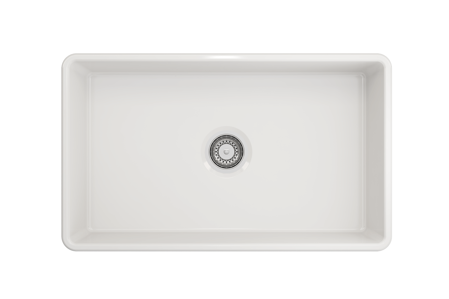 BOCCHI Classico 30" Fireclay Farmhouse Apron Single Bowl Kitchen Sink, White, 1138-001-0120