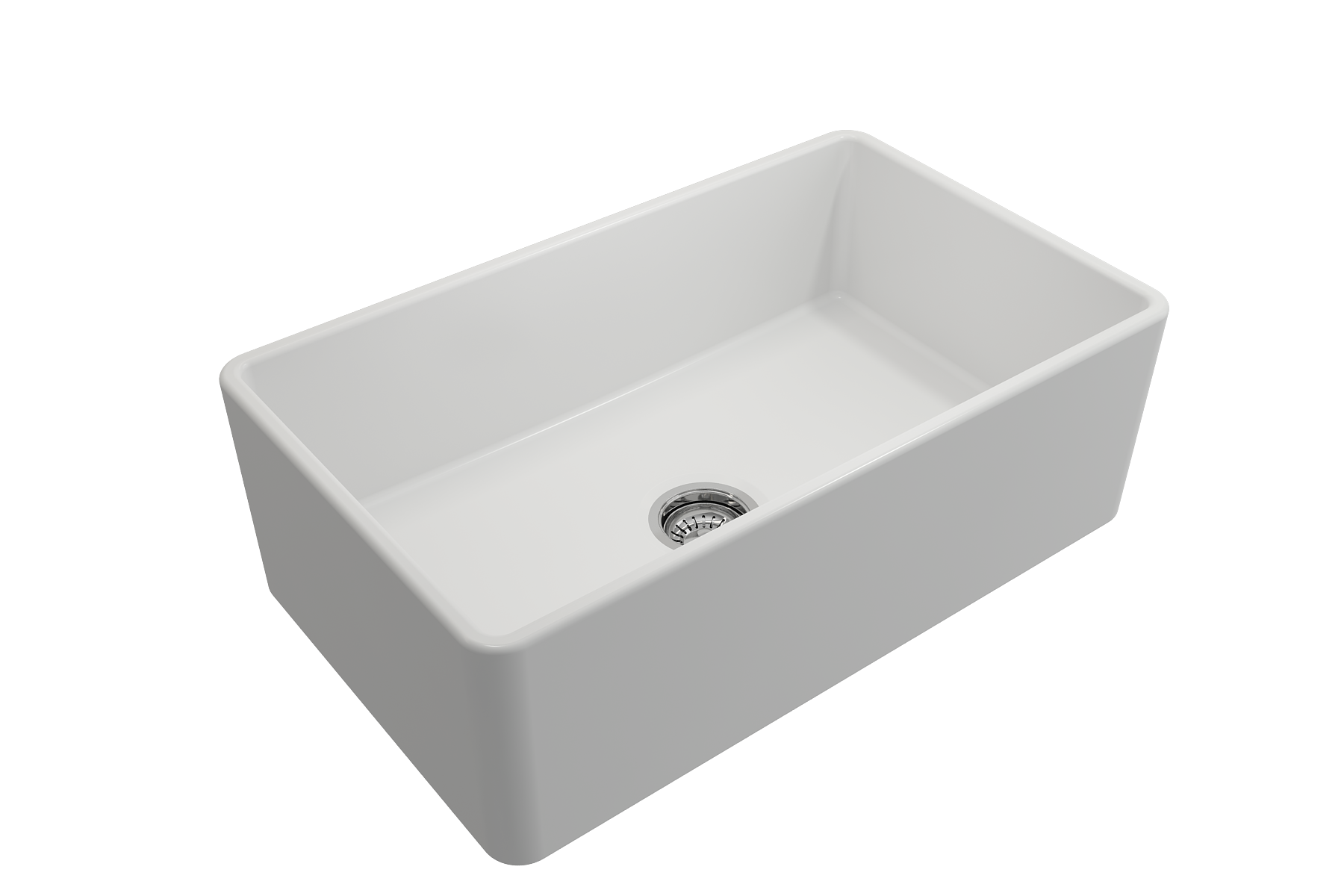 BOCCHI Classico 30" Fireclay Farmhouse Apron Single Bowl Kitchen Sink, Matte White, 1138-002-0120