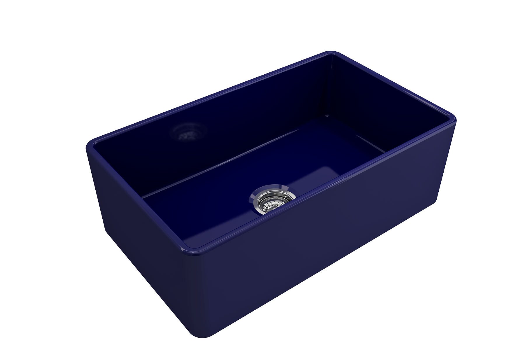 BOCCHI Classico 30" Fireclay Farmhouse Apron Single Bowl Kitchen Sink, Sapphire Blue, 1138-010-0120