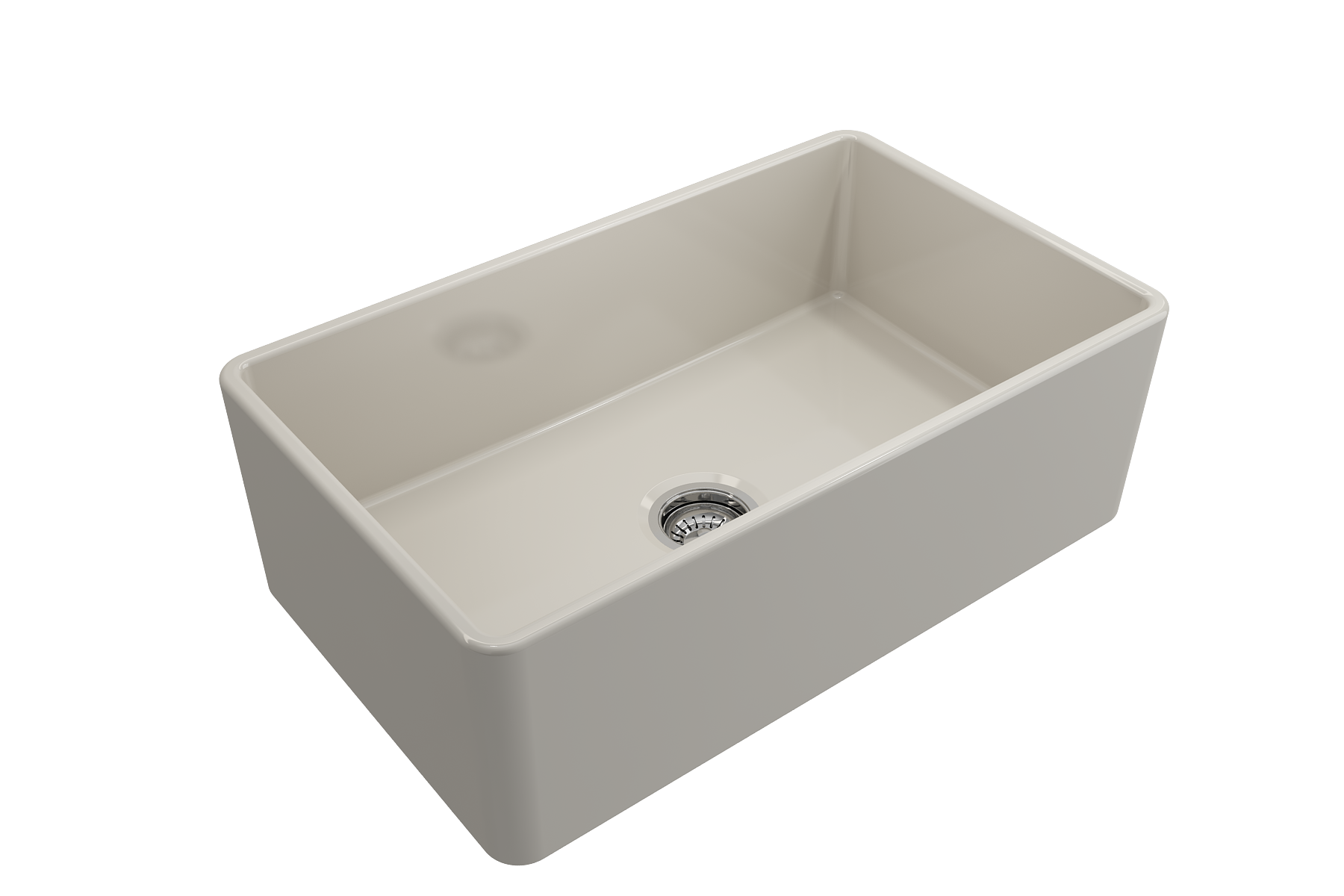 BOCCHI Classico 30" Fireclay Farmhouse Apron Single Bowl Kitchen Sink, Biscuit, 1138-014-0120