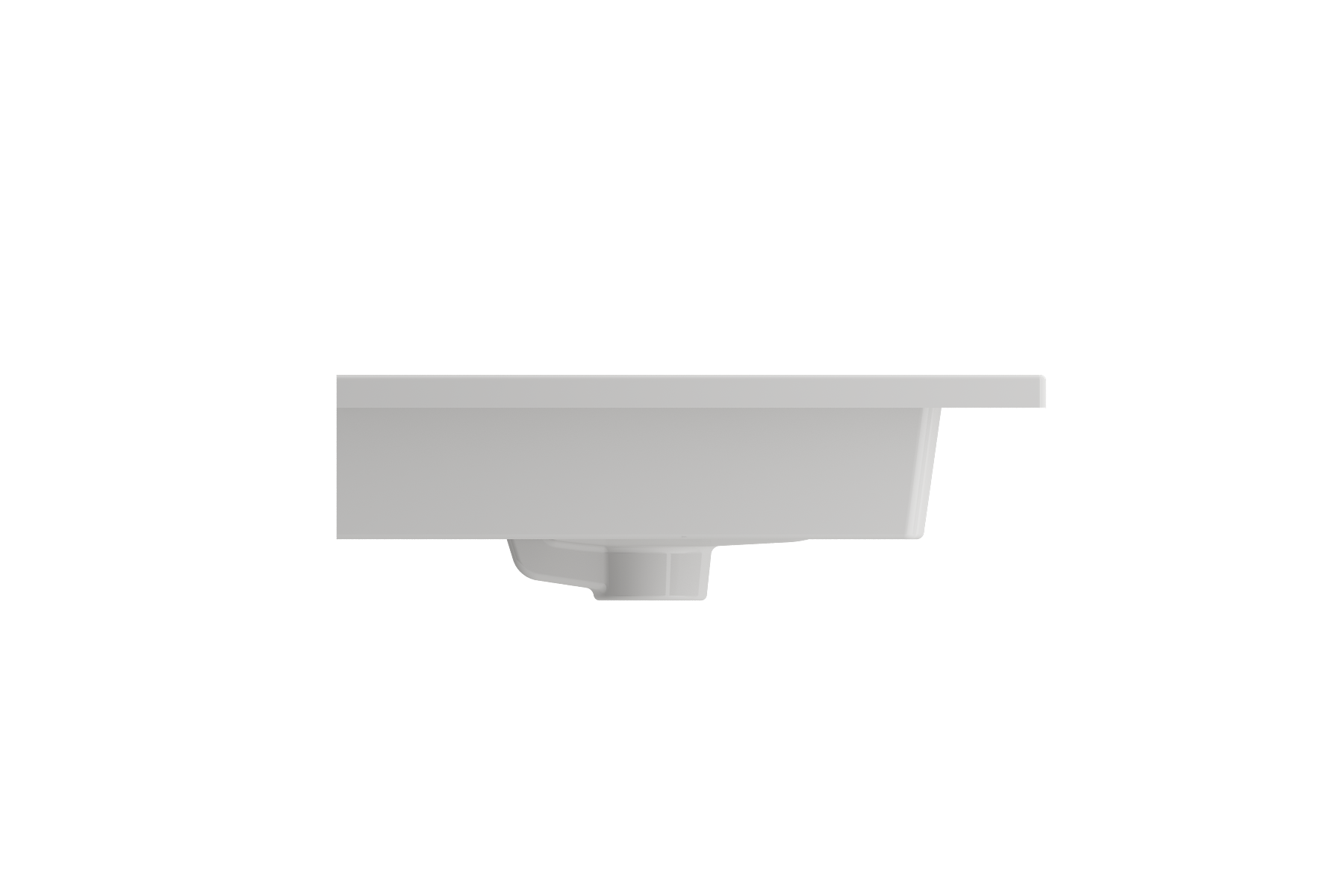 BOCCHI Ravenna 25" Rectangle Wallmount Fireclay Bathroom Sink, White, 3 Faucet Hole, 1161-001-0127