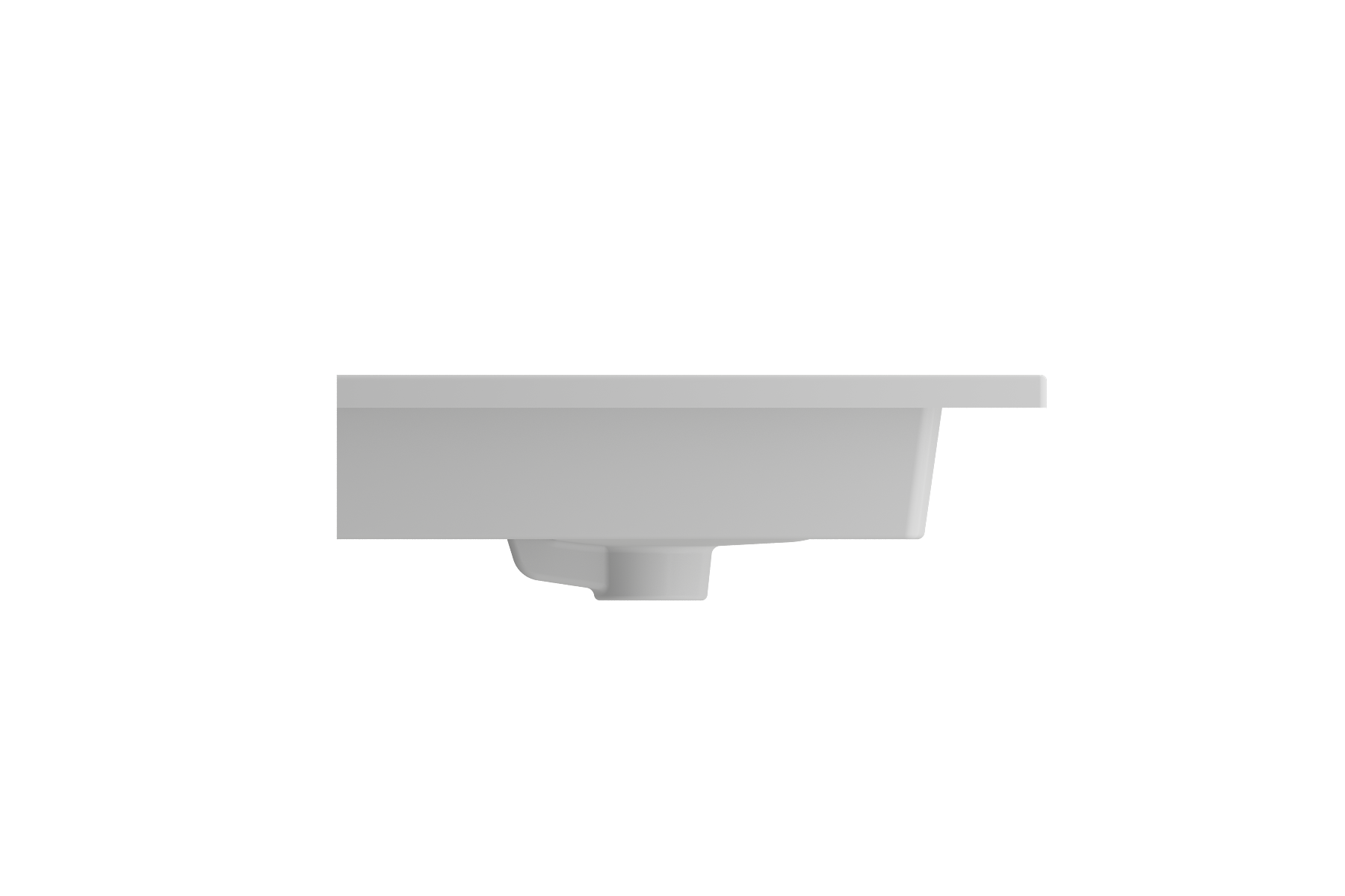 BOCCHI Ravenna 25" Rectangle Wallmount Fireclay Bathroom Sink, Matte White, 3 Faucet Hole, 1161-002-0127