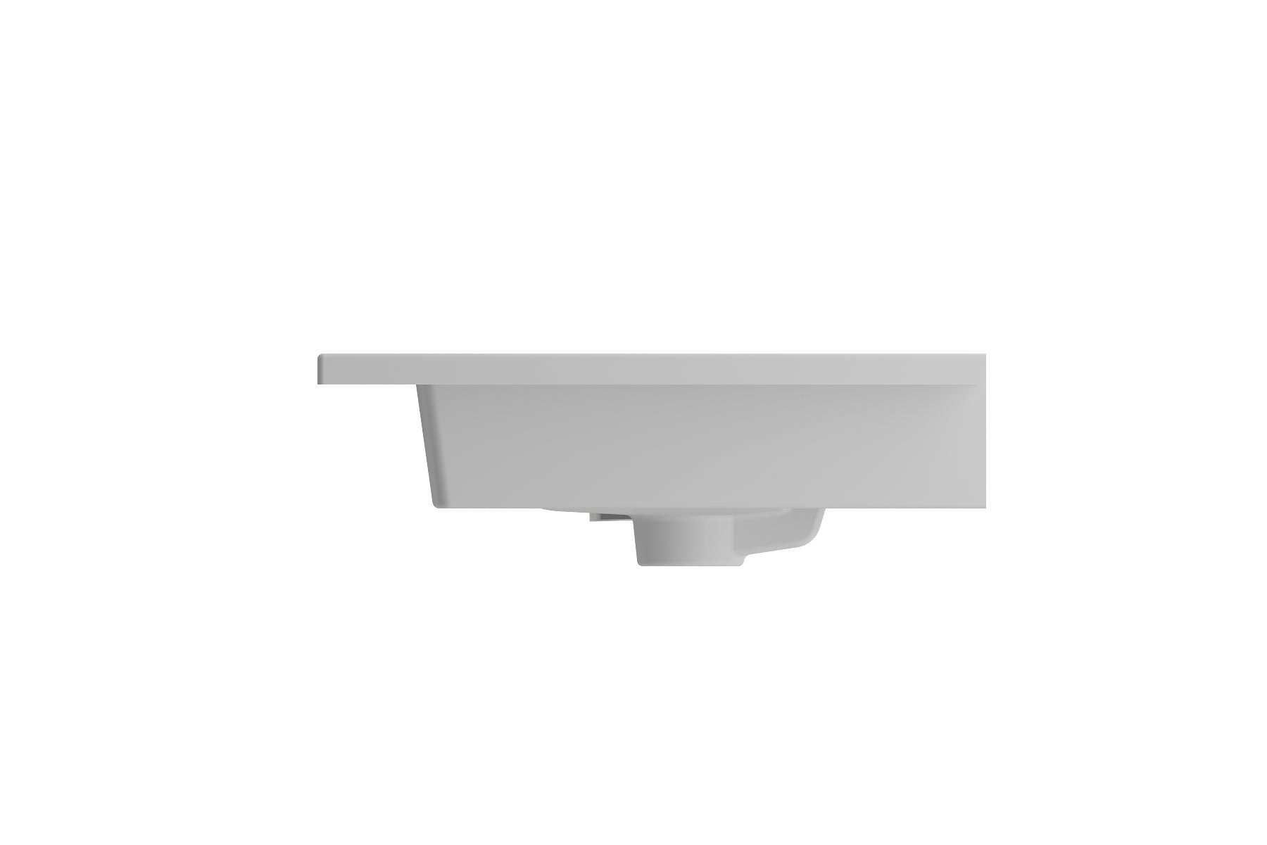 BOCCHI Ravenna 25" Rectangle Wallmount Fireclay Bathroom Sink, Matte White, 3 Faucet Hole, 1161-002-0127