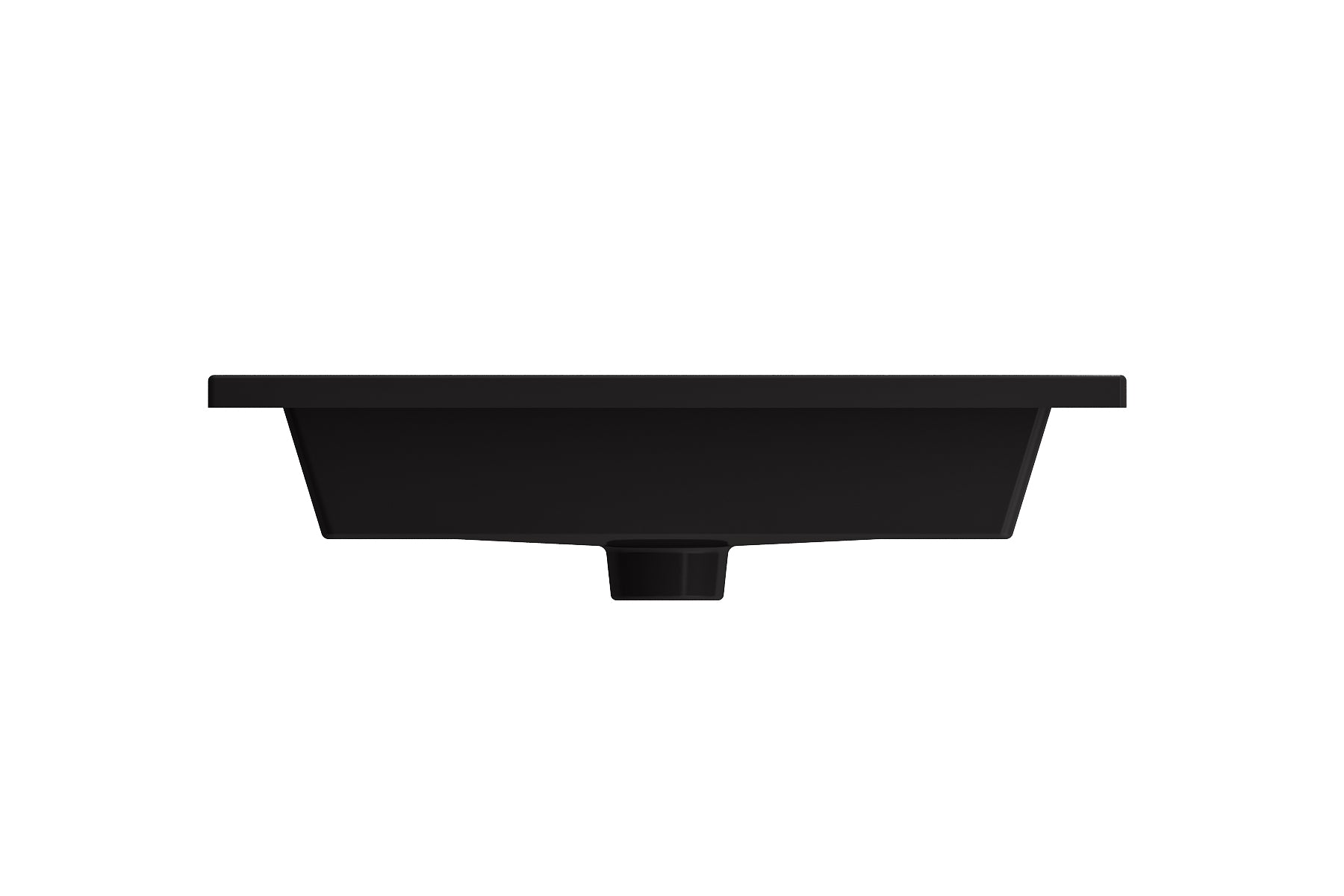 BOCCHI Ravenna 25" Rectangle Wallmount Fireclay Bathroom Sink, Matte Black, 3 Faucet Hole, 1161-004-0127