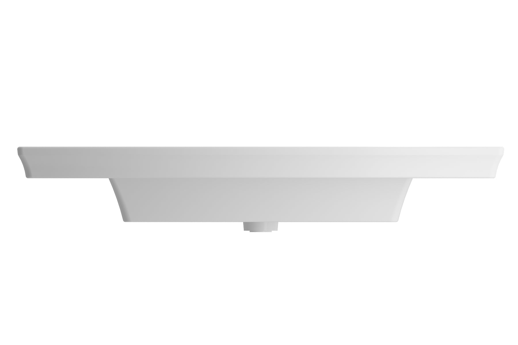 BOCCHI Lavita 40" Rectangle Wallmount Fireclay Bathroom Sink, Matte White, 3 Faucet Hole, 1168-002-0127
