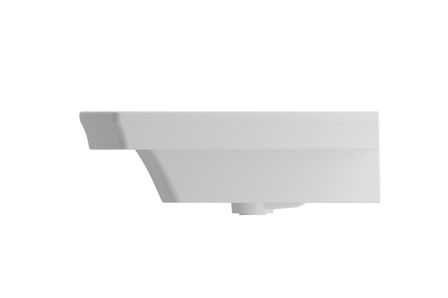 BOCCHI Lavita 40" Rectangle Wallmount Fireclay Bathroom Sink, Matte White, 3 Faucet Hole, 1168-002-0127