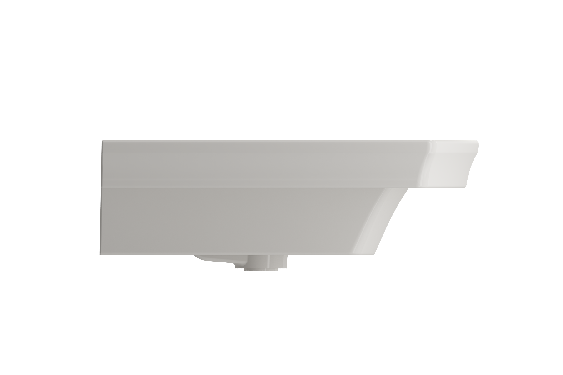 BOCCHI Lavita 40" Rectangle Wallmount Fireclay Bathroom Sink, Biscuit, 3 Faucet Hole, 1168-014-0127