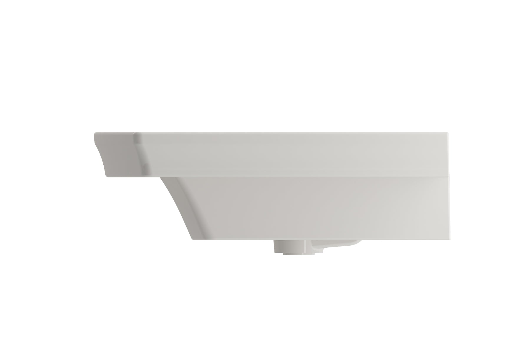 BOCCHI Lavita 40" Rectangle Wallmount Fireclay Bathroom Sink, Biscuit, 3 Faucet Hole, 1168-014-0127
