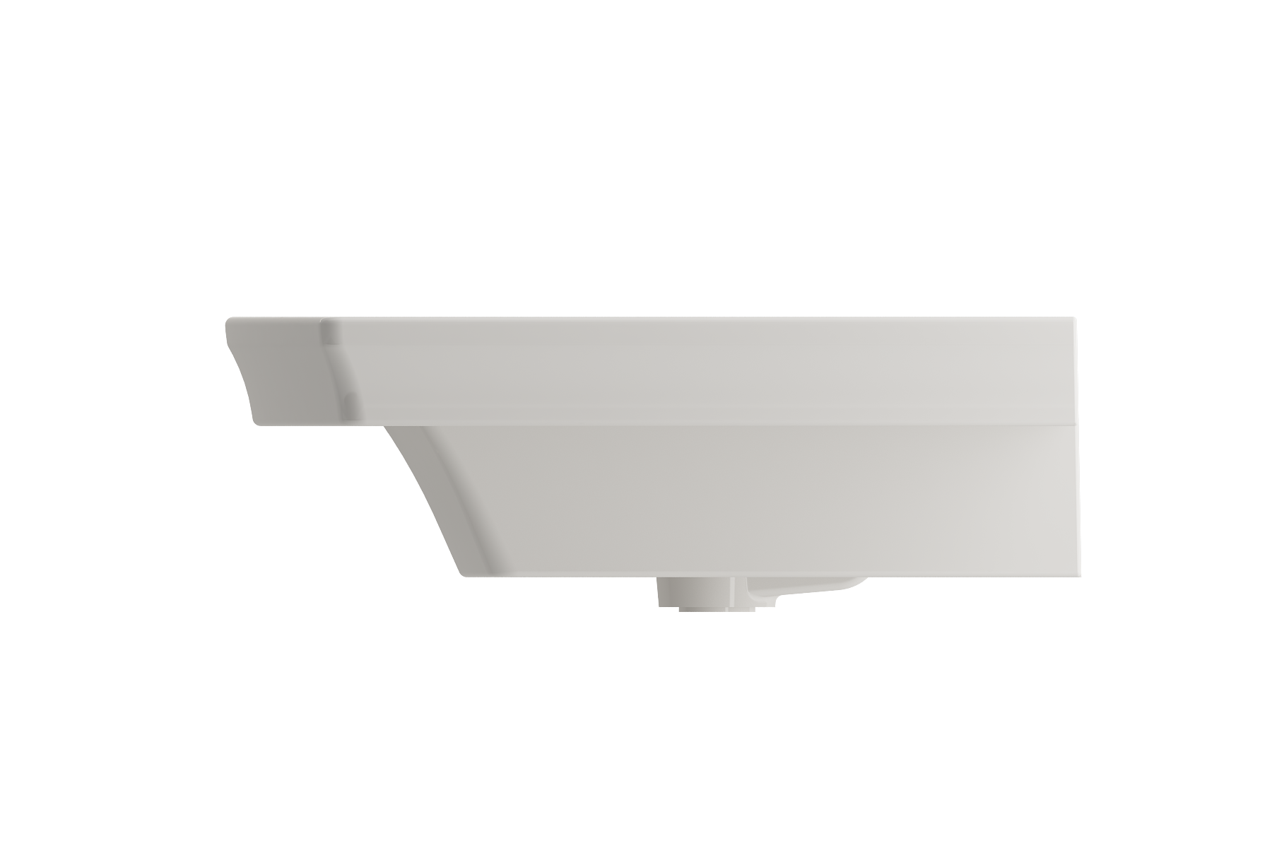 BOCCHI Lavita 40" Rectangle Wallmount Fireclay Bathroom Sink, Biscuit, 3 Faucet Hole, 1168-014-0127