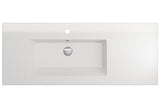 BOCCHI Ravenna 48" Rectangle Wallmount Fireclay Bathroom Sink, White, Single Faucet Hole, 1305-001-0126