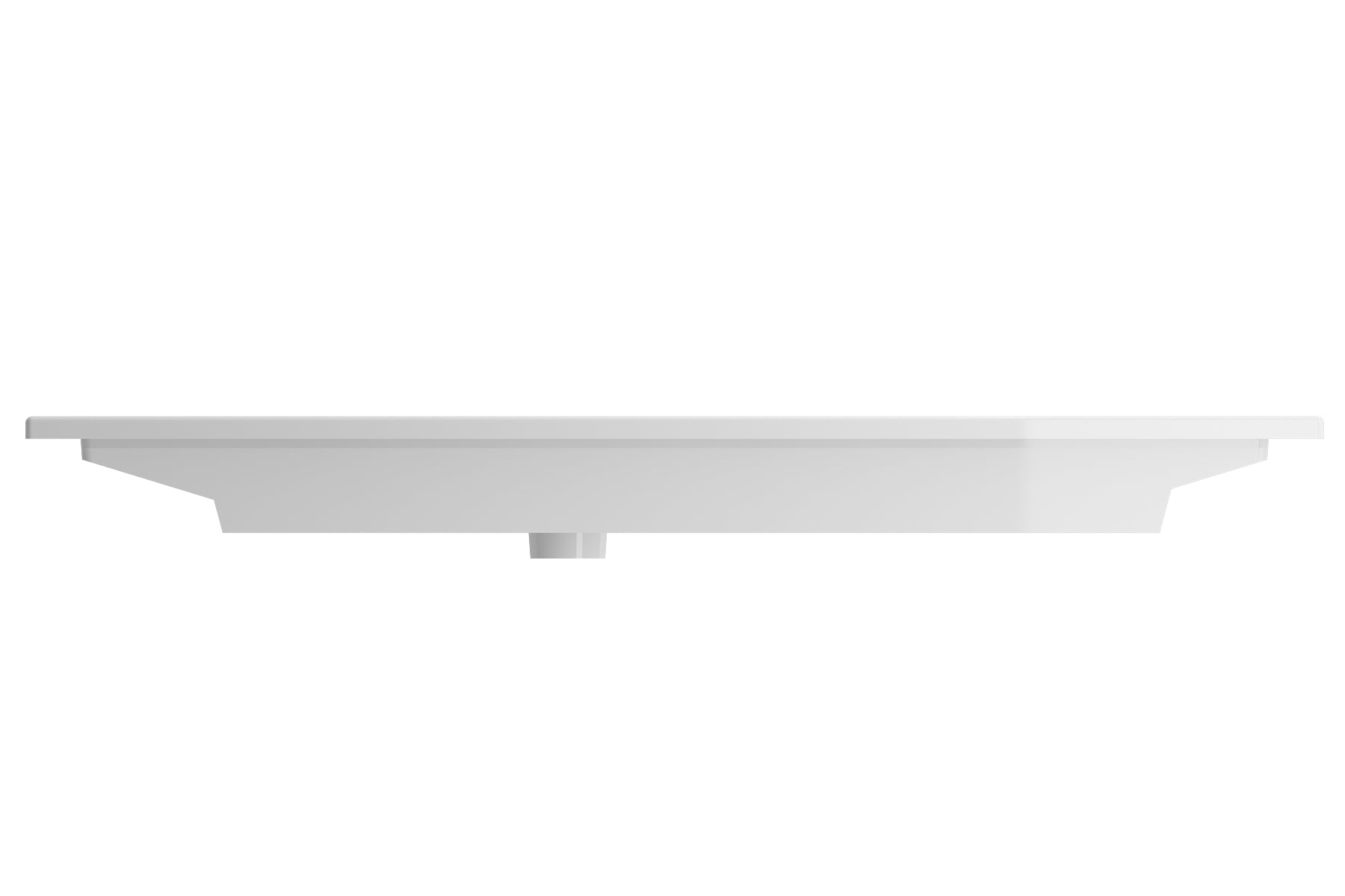 BOCCHI Ravenna 48" Rectangle Wallmount Fireclay Bathroom Sink, White, 3 Faucet Hole, 1305-001-0127
