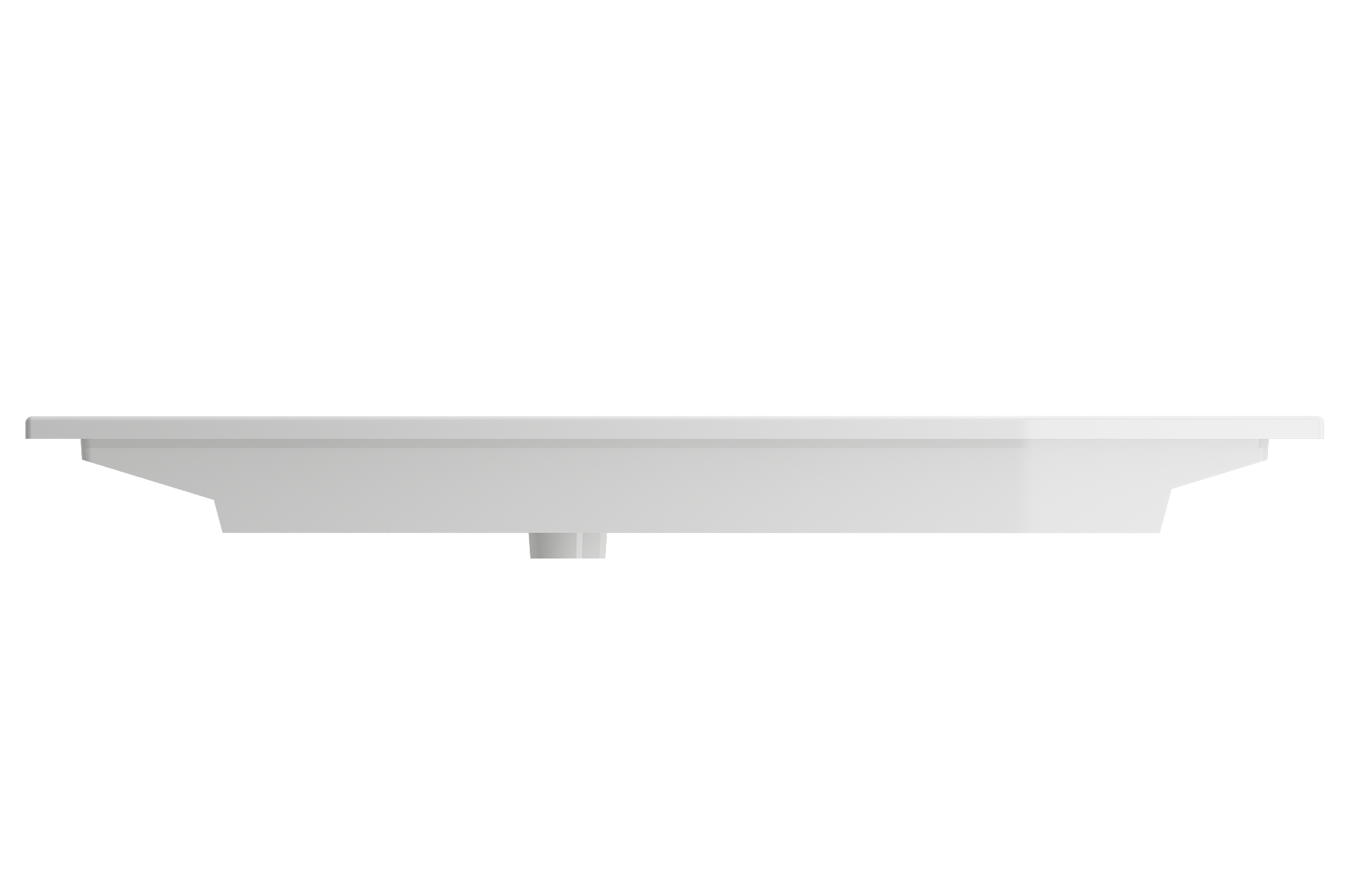BOCCHI Ravenna 48" Rectangle Wallmount Fireclay Bathroom Sink, White, 3 Faucet Hole, 1305-001-0127