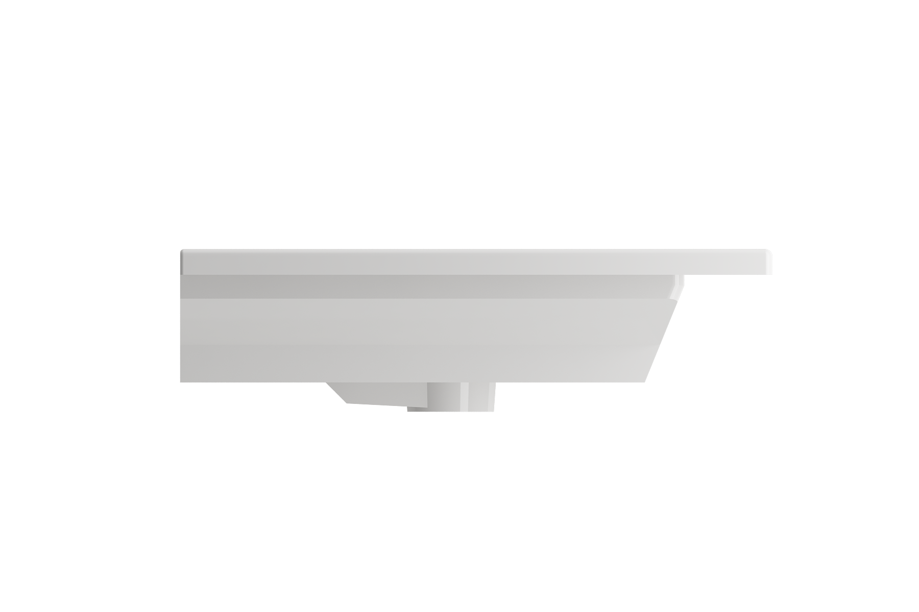 BOCCHI Ravenna 48" Rectangle Wallmount Fireclay Bathroom Sink, White, 3 Faucet Hole, 1305-001-0127