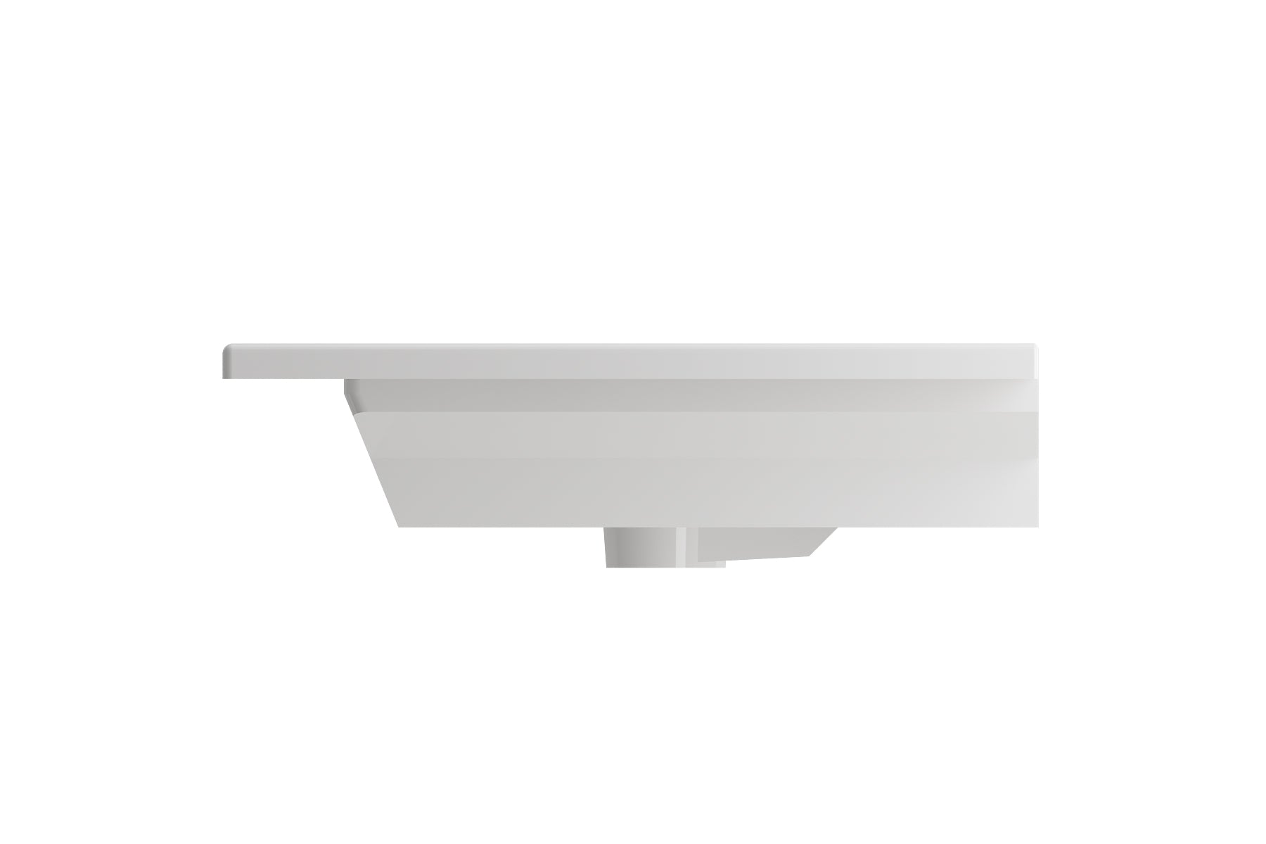 BOCCHI Ravenna 48" Rectangle Wallmount Fireclay Bathroom Sink, White, 3 Faucet Hole, 1305-001-0127