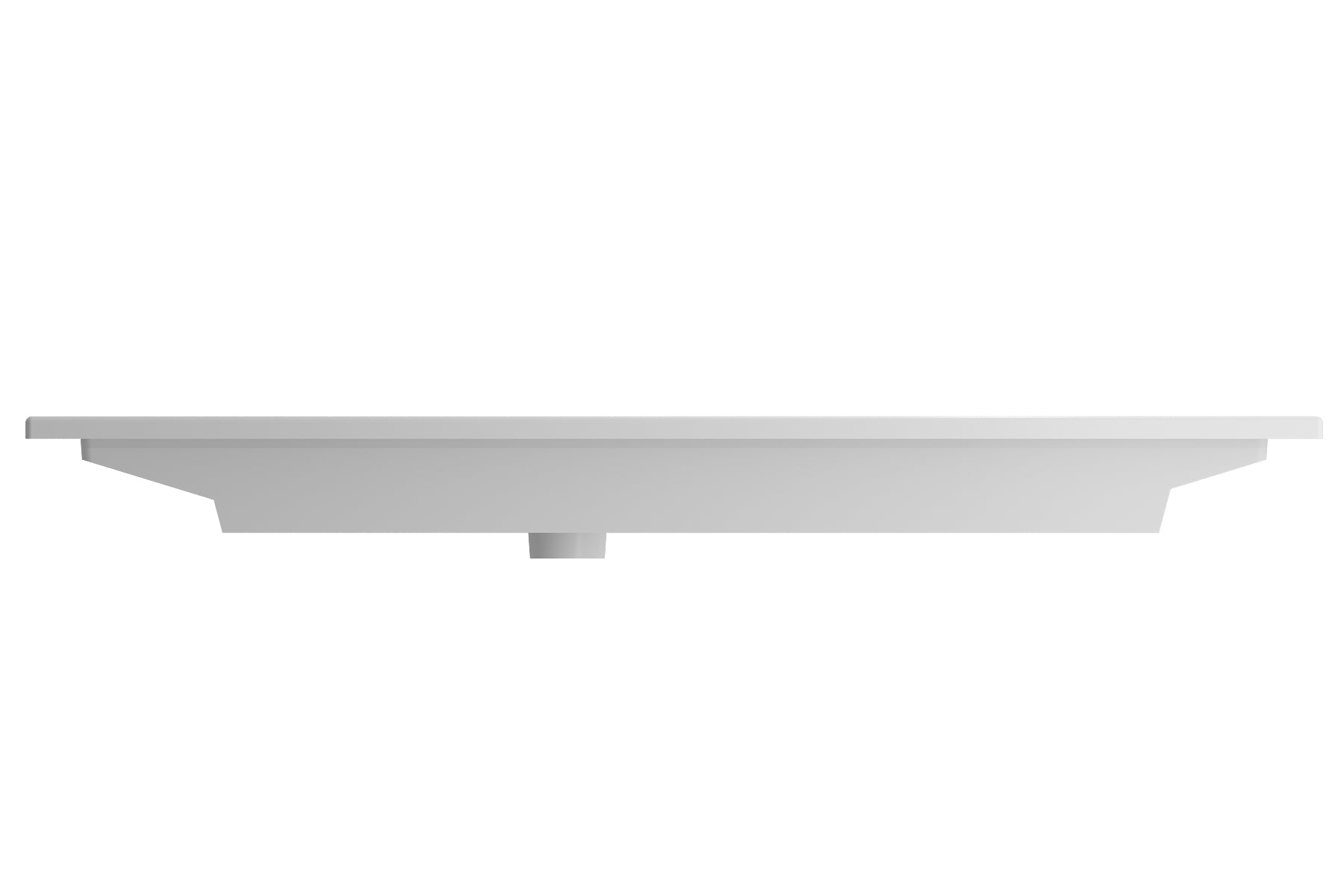 BOCCHI Ravenna 48" Rectangle Wallmount Fireclay Bathroom Sink, Matte White, 3 Faucet Hole, 1305-002-0127