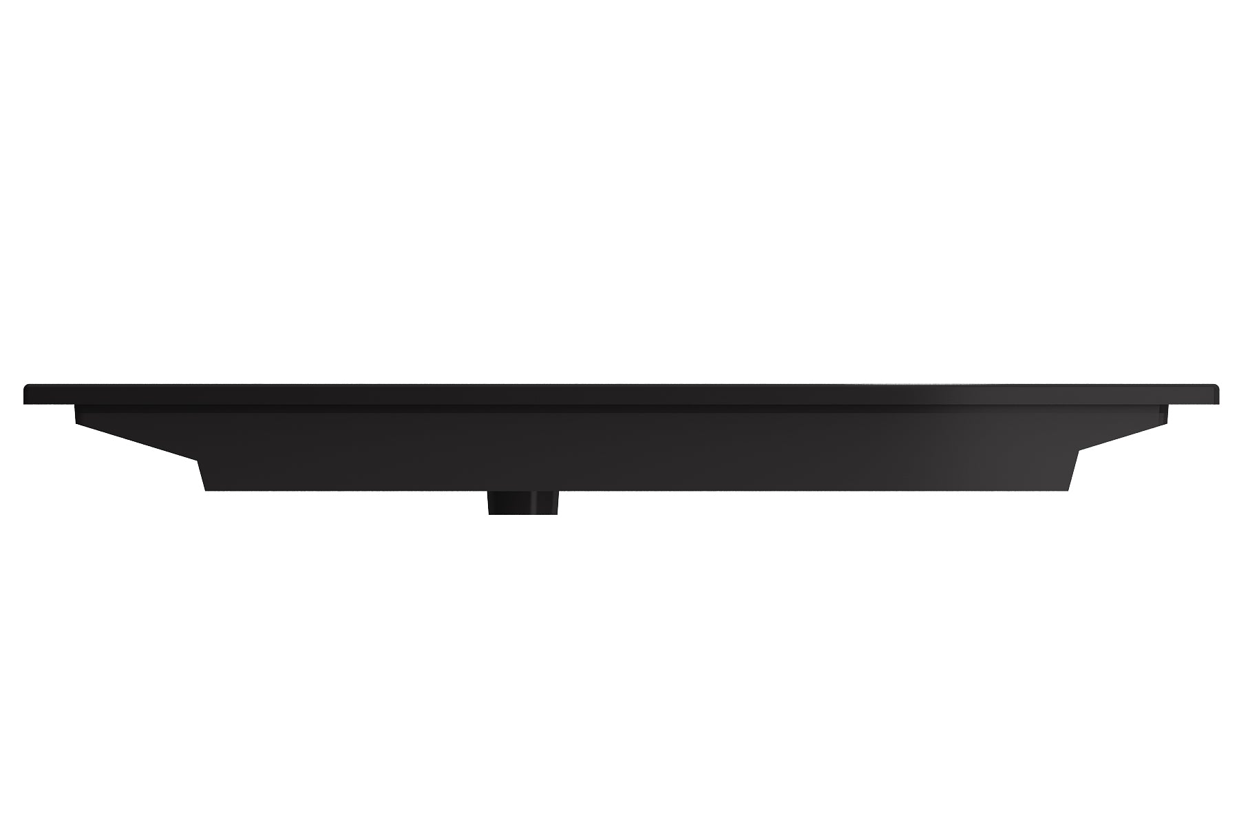 BOCCHI Ravenna 48" Rectangle Wallmount Fireclay Bathroom Sink, Matte Black , 3 Faucet Hole, 1305-004-0127